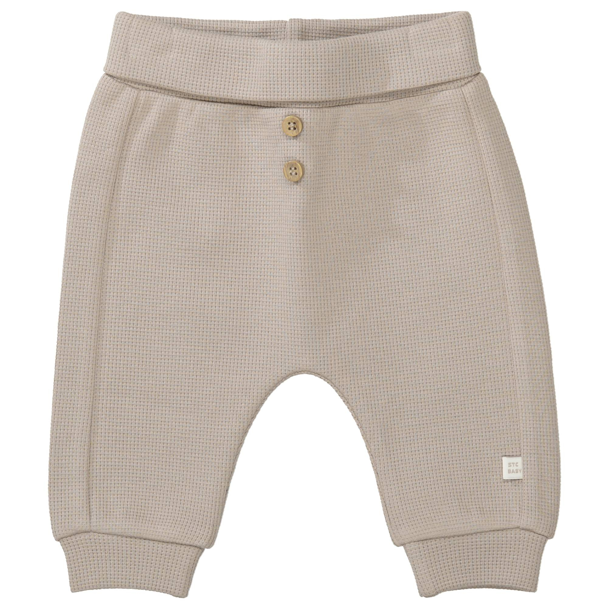 Lange Hosen, STACCATO, Beige – Besonderheit: Waffeloptik