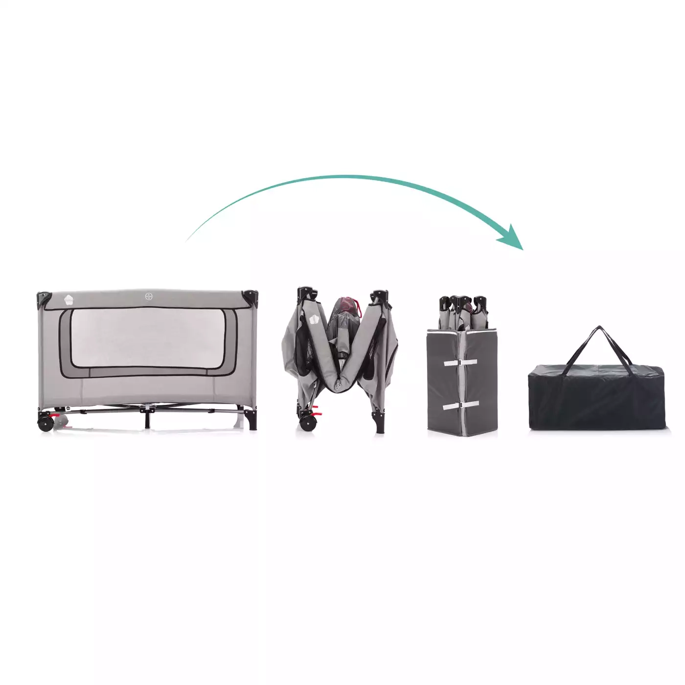 Reisebetten & Zubehör, fillikid, Grau – Produktansicht
