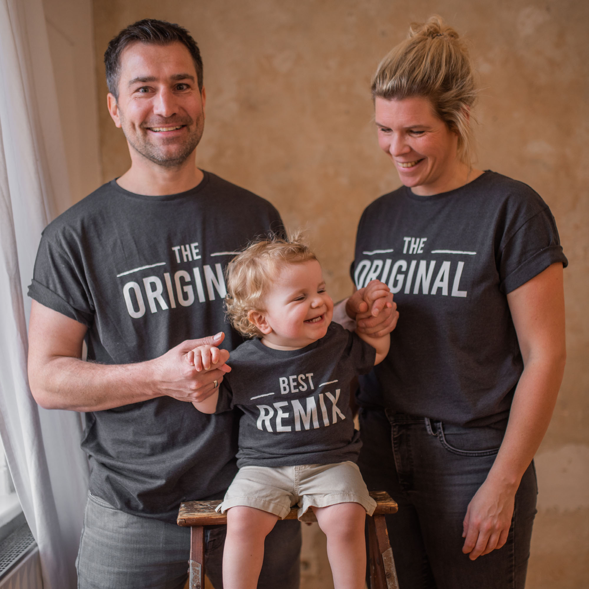 Kurzarmshirts, LITTLE ONE, Grau – Besonderheit: hoher Anteil an Baumwolle