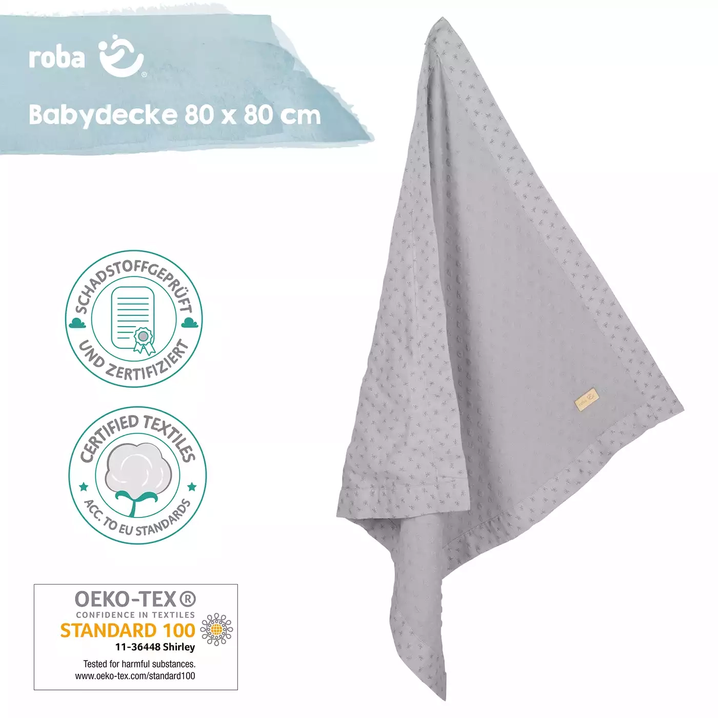 Kuscheldecken, roba, Grau – Produktansicht