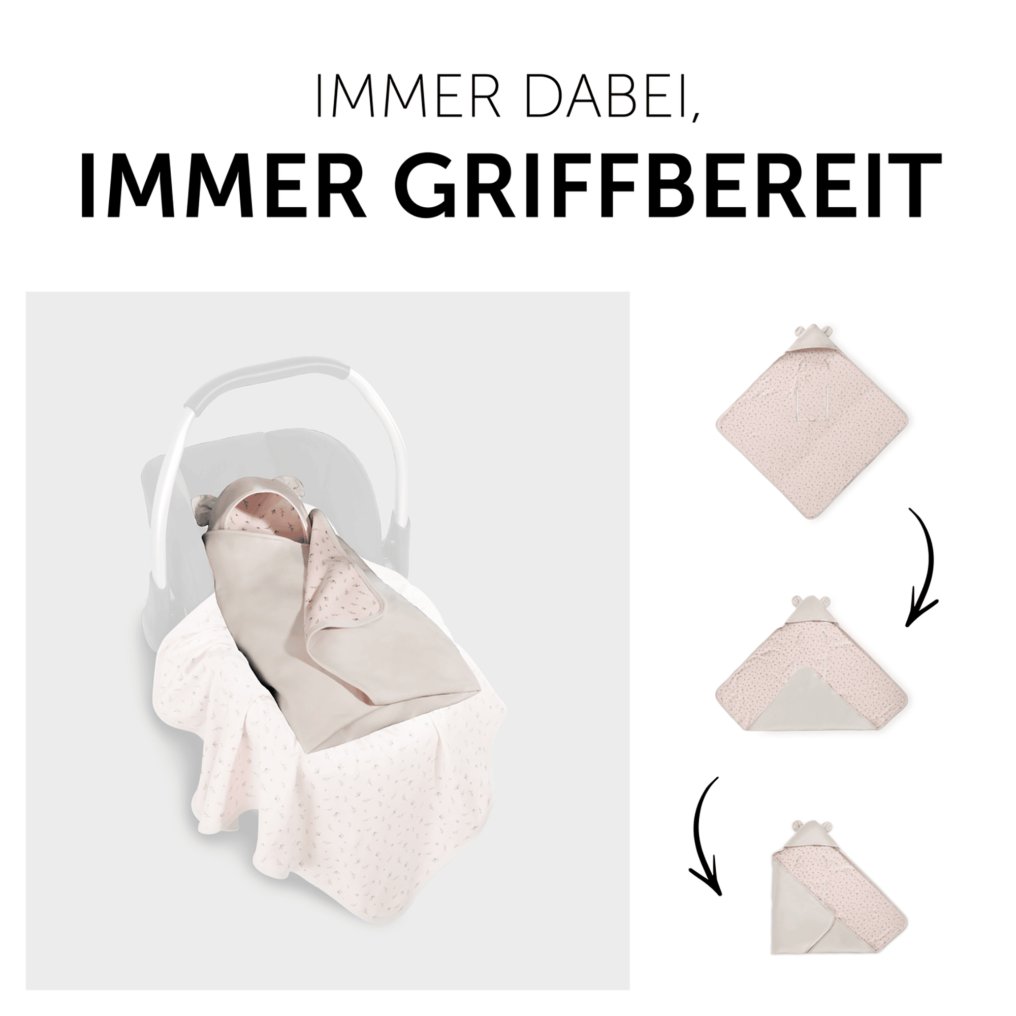 Einschlagdecken & Decken, hauck, Beige – Produktansicht