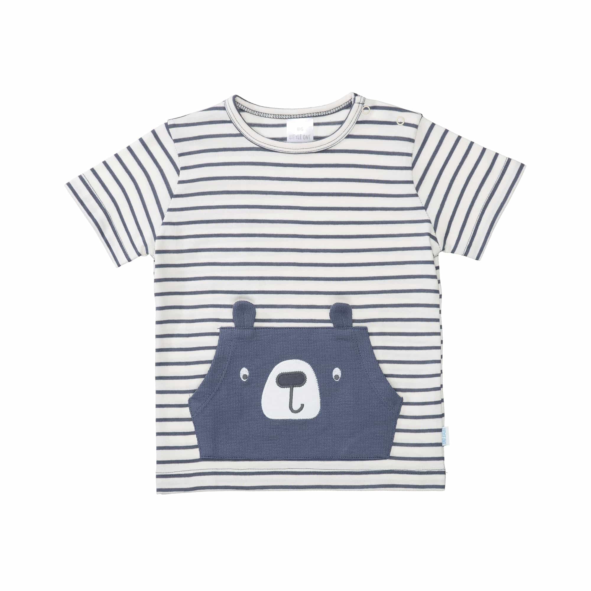 Kurzarmshirts, LITTLE ONE, Blau – Besonderheit: aus 100% Baumwolle