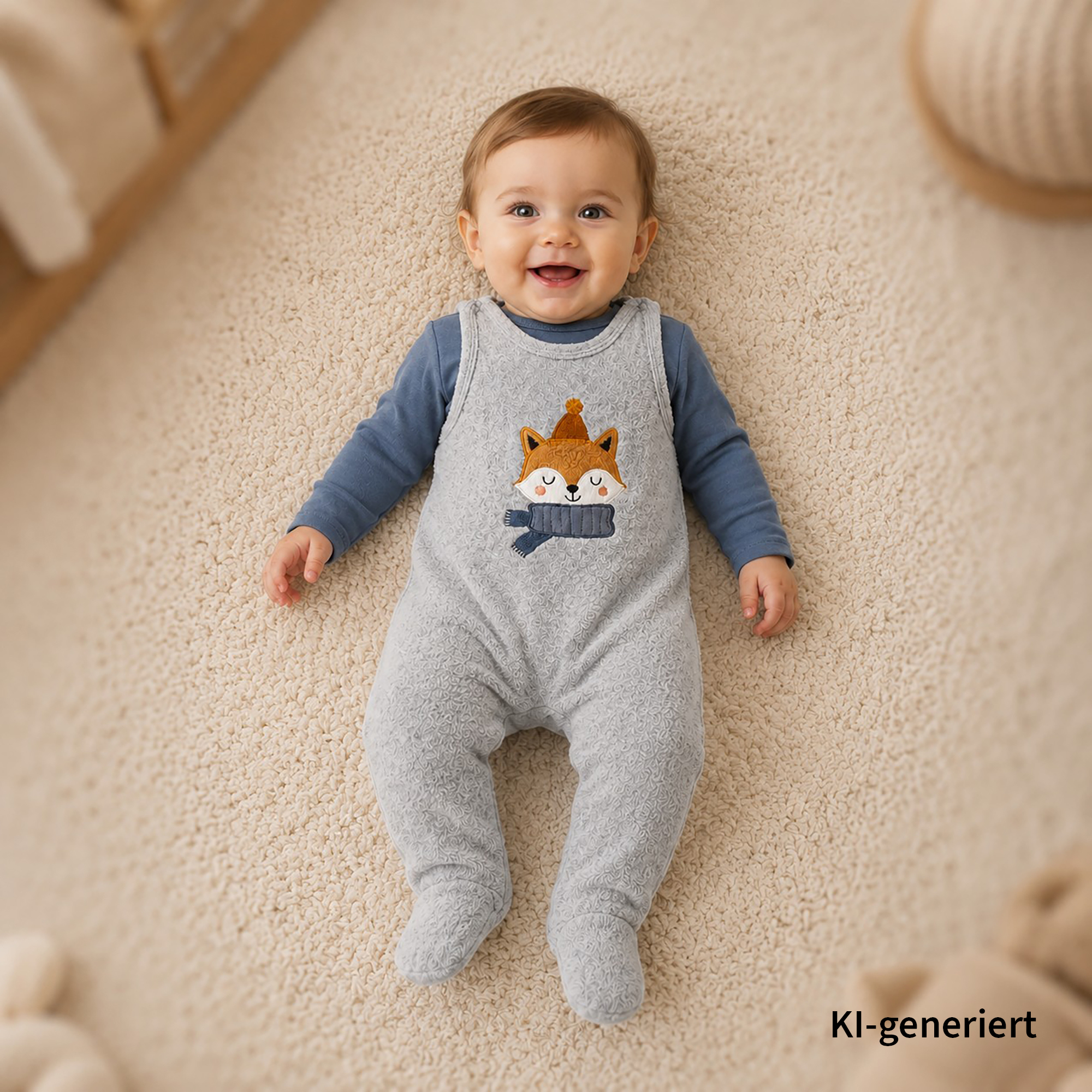 Strampler, LITTLE ONE, Grau – Produktansicht