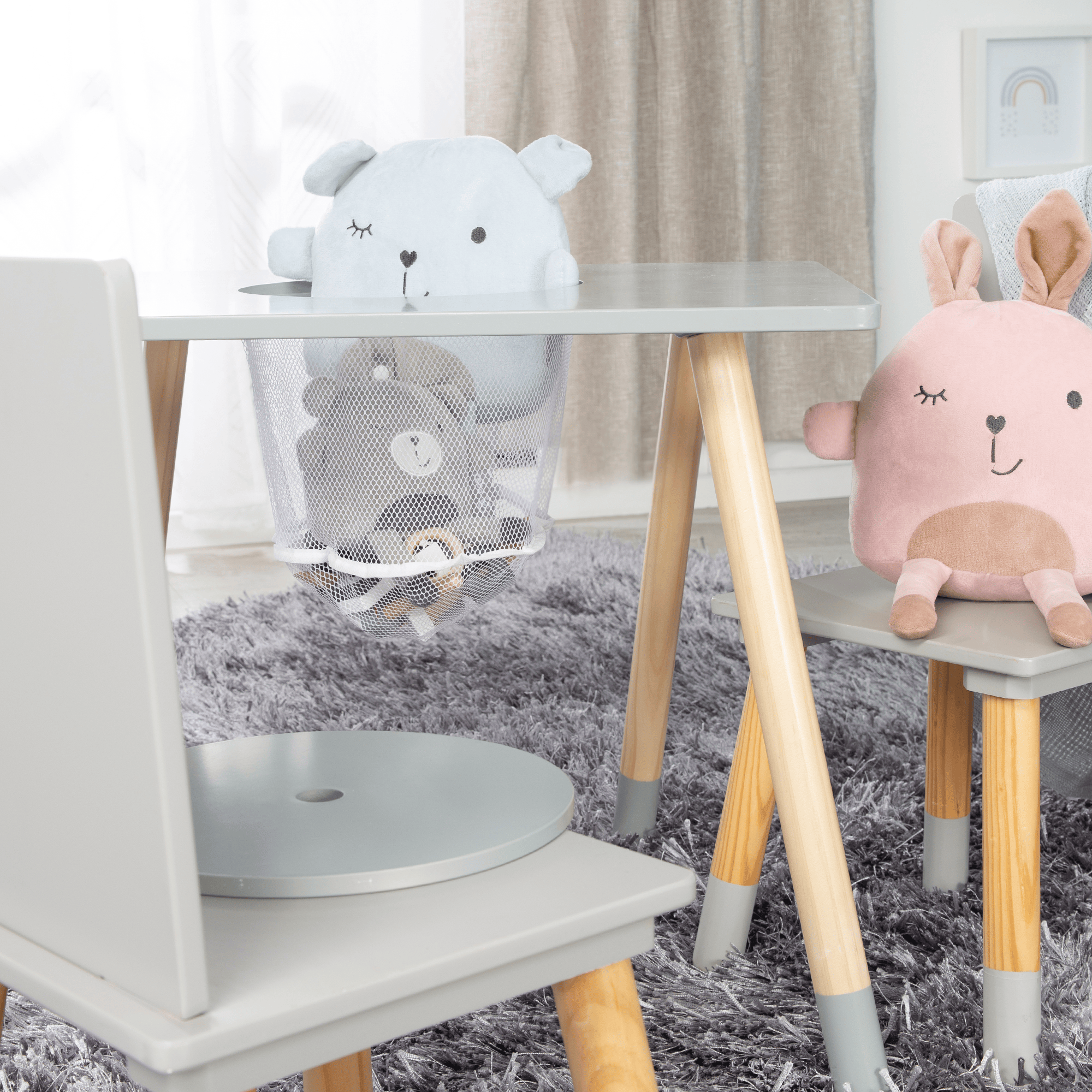 Kindertische mit Stühlen, roba, Grau – Produktansicht