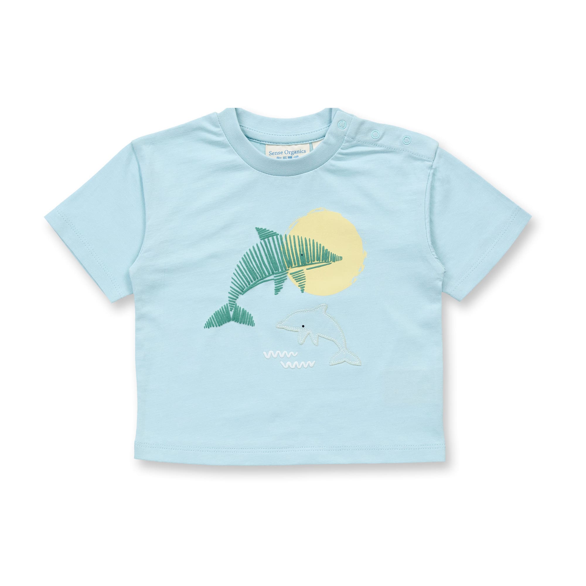 Kurzarmshirts, Sense Organics, Blau – Besonderheit: aus 100% Baumwolle