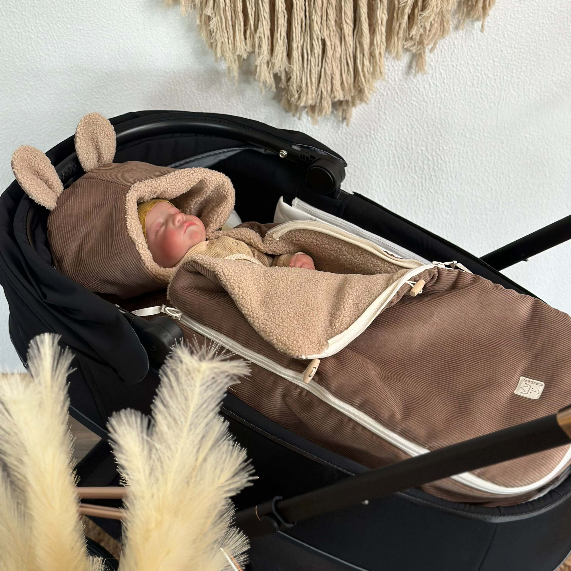 Fußsäcke, KAISER, Braun – Besonderheit: passend für Babyschale oder Babywanne