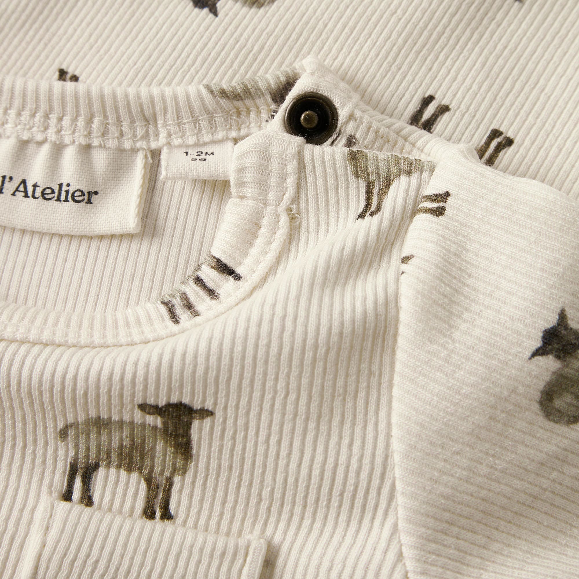 Langarmbodys, Lil' Atelier, Beige – Produktansicht