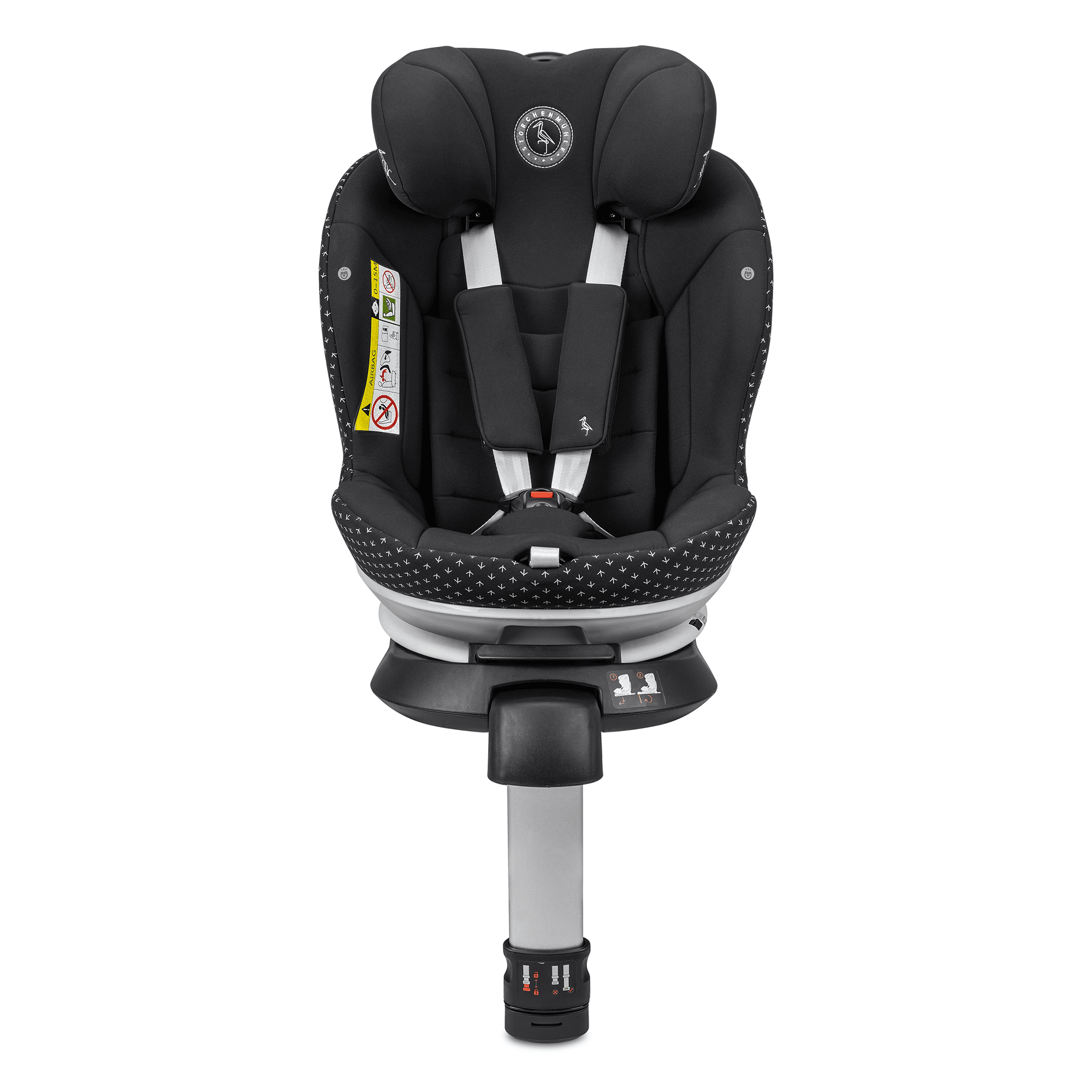 Reboarder 0-18 kg, Gruppe 0+/1, Storchenmühle, Schwarz – Produktansicht