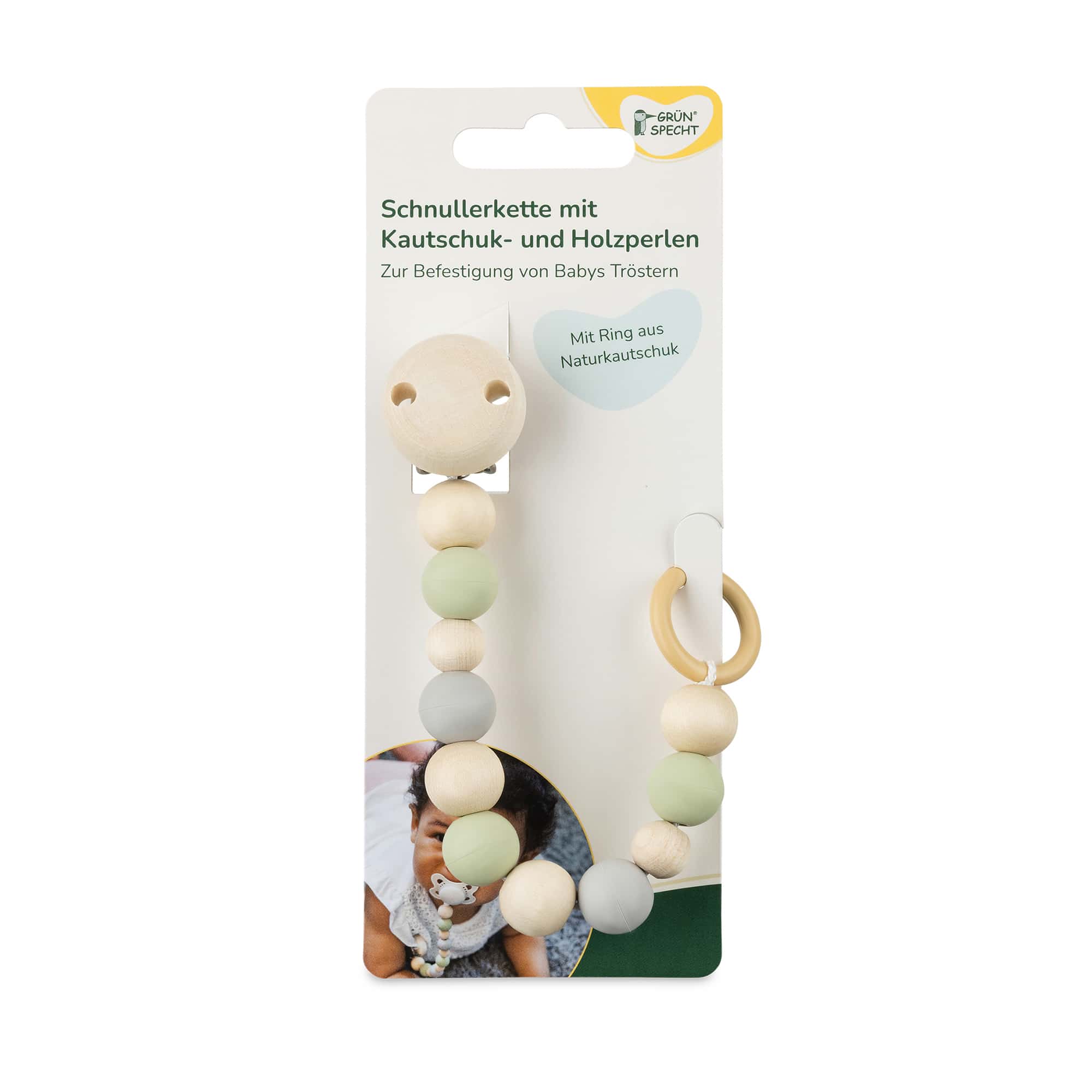 Schnullerketten, GRÜNSPECHT, Grün – Produktansicht