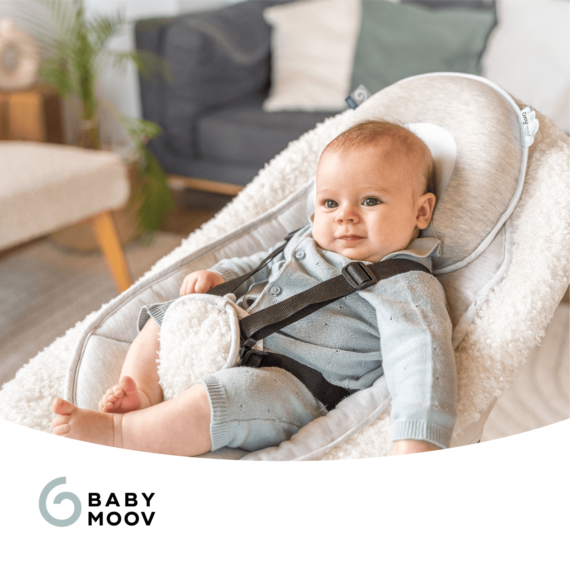 Bettdecken & Kissen, babymoov, Grau – Besonderheit: ergonomisches Kissen, das Plagiozephalie bei Babys verhindert