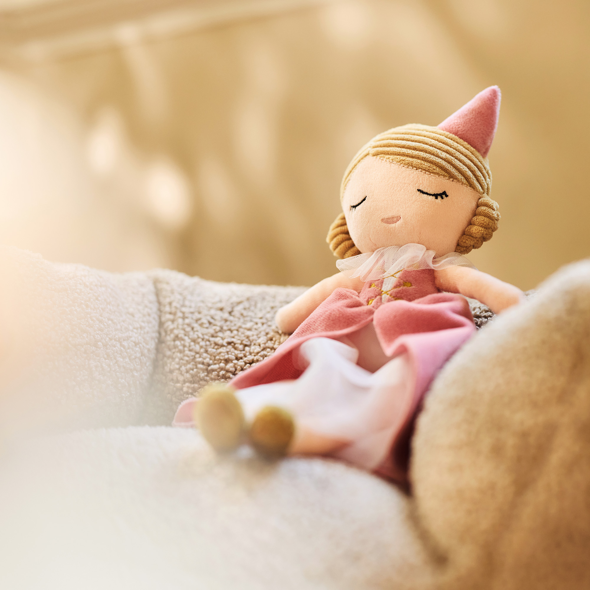 Puppen & Puppenwagen, jollein, Pink – Besonderheit: niedliche Elfe mit rosa Kleid
