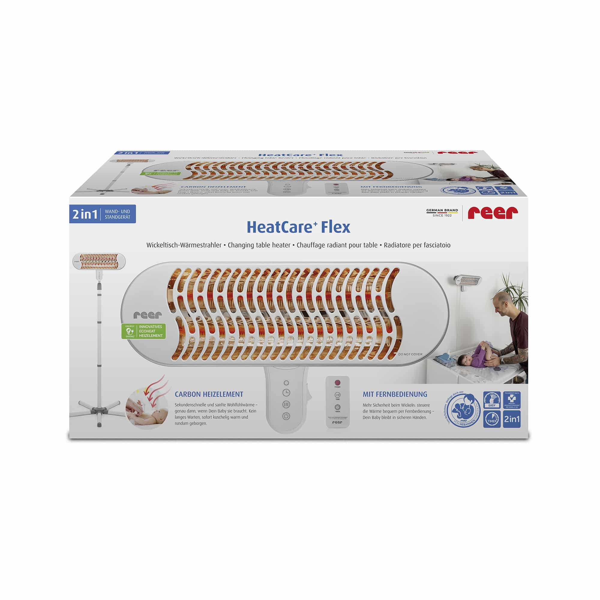 Heizstrahler, reer, Weiß – Produktansicht