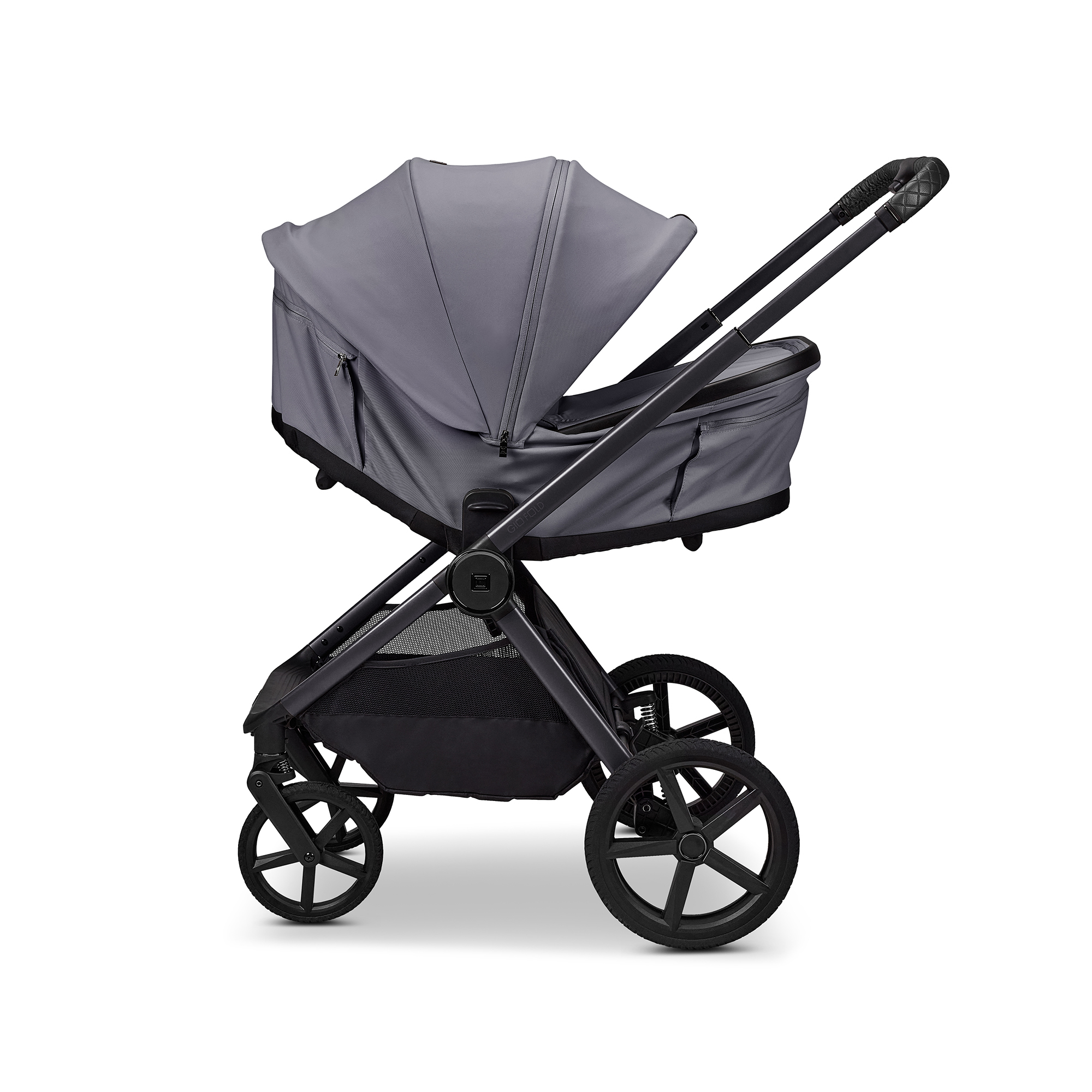 Kombi-Kinderwagen, MOON, Grau – Produktansicht