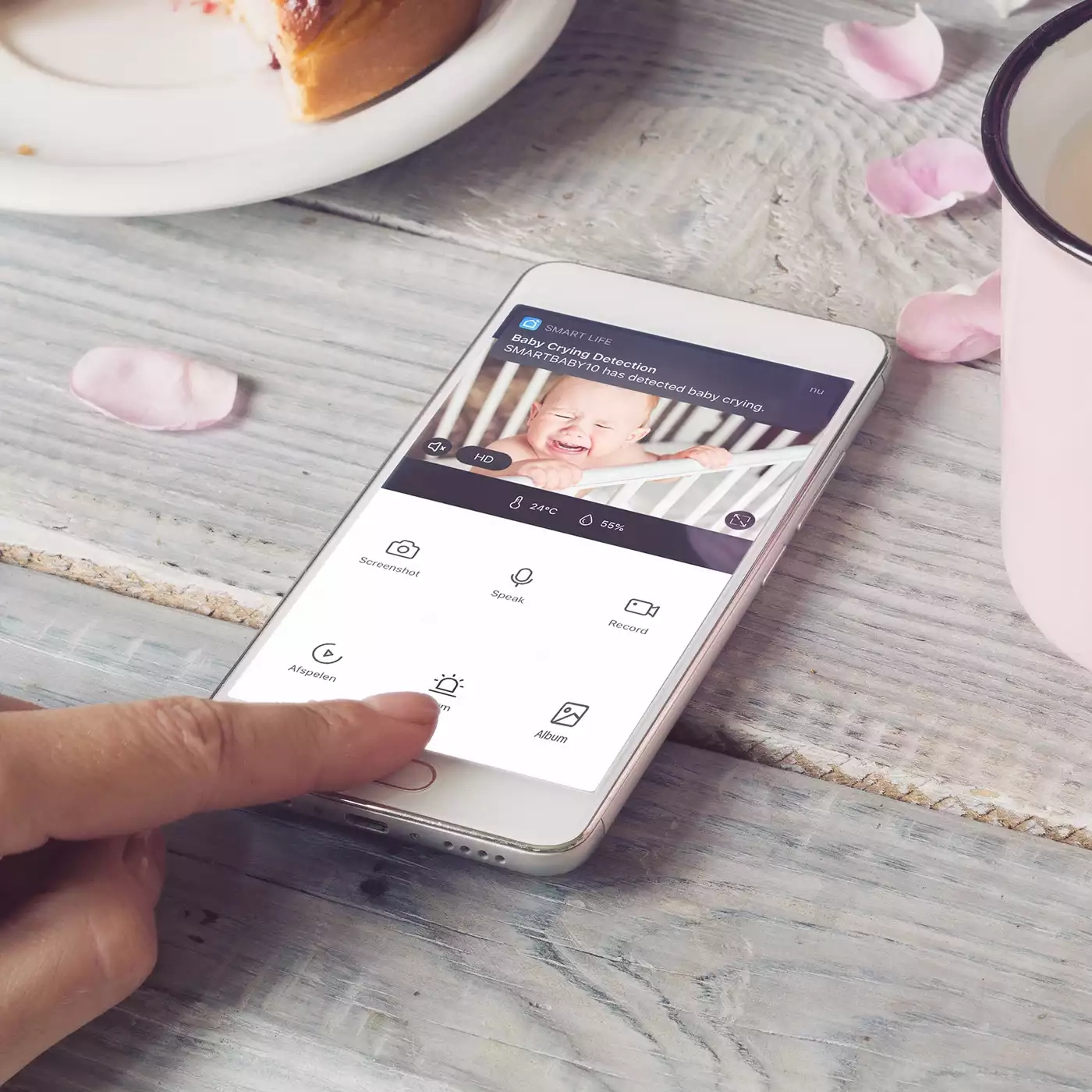 Video Babyphone, Alecto baby, Weiß – Produktansicht