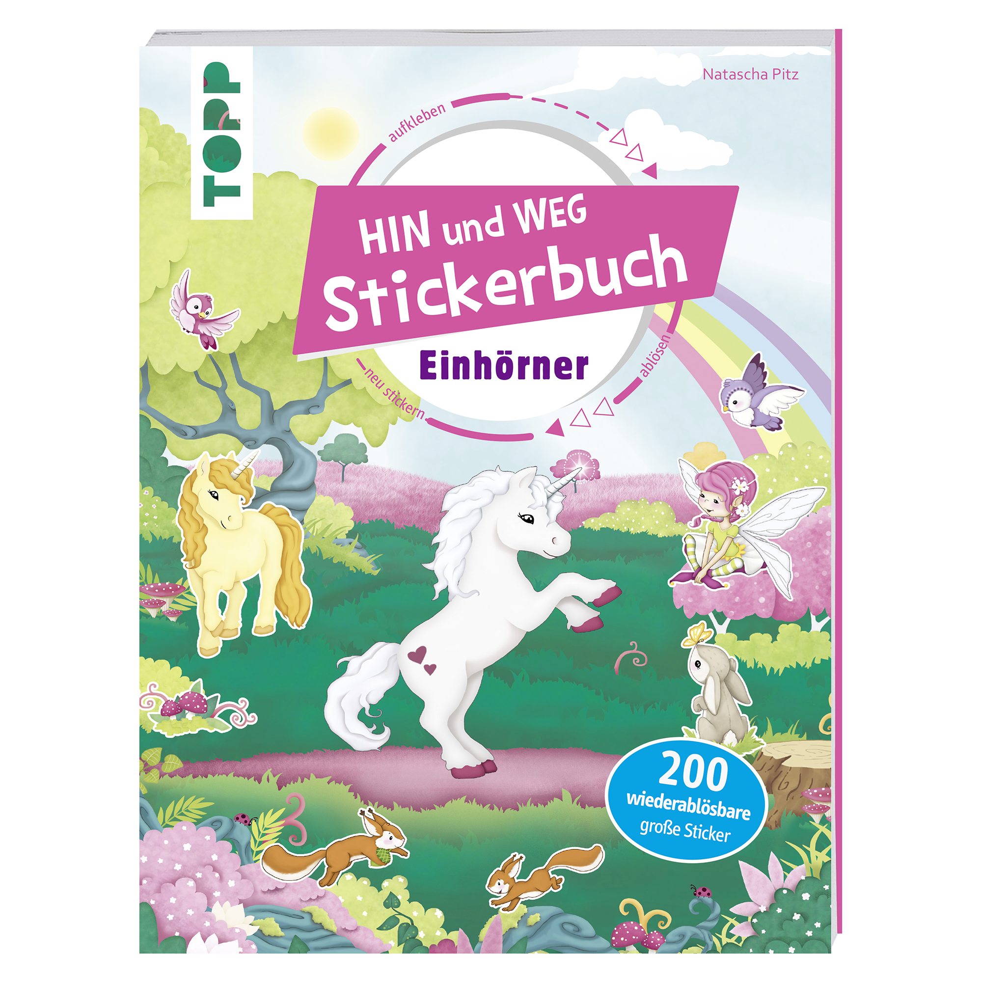 Das Hin und weg Stickerbuch - Einhörner frechverlag 2000584478002 1