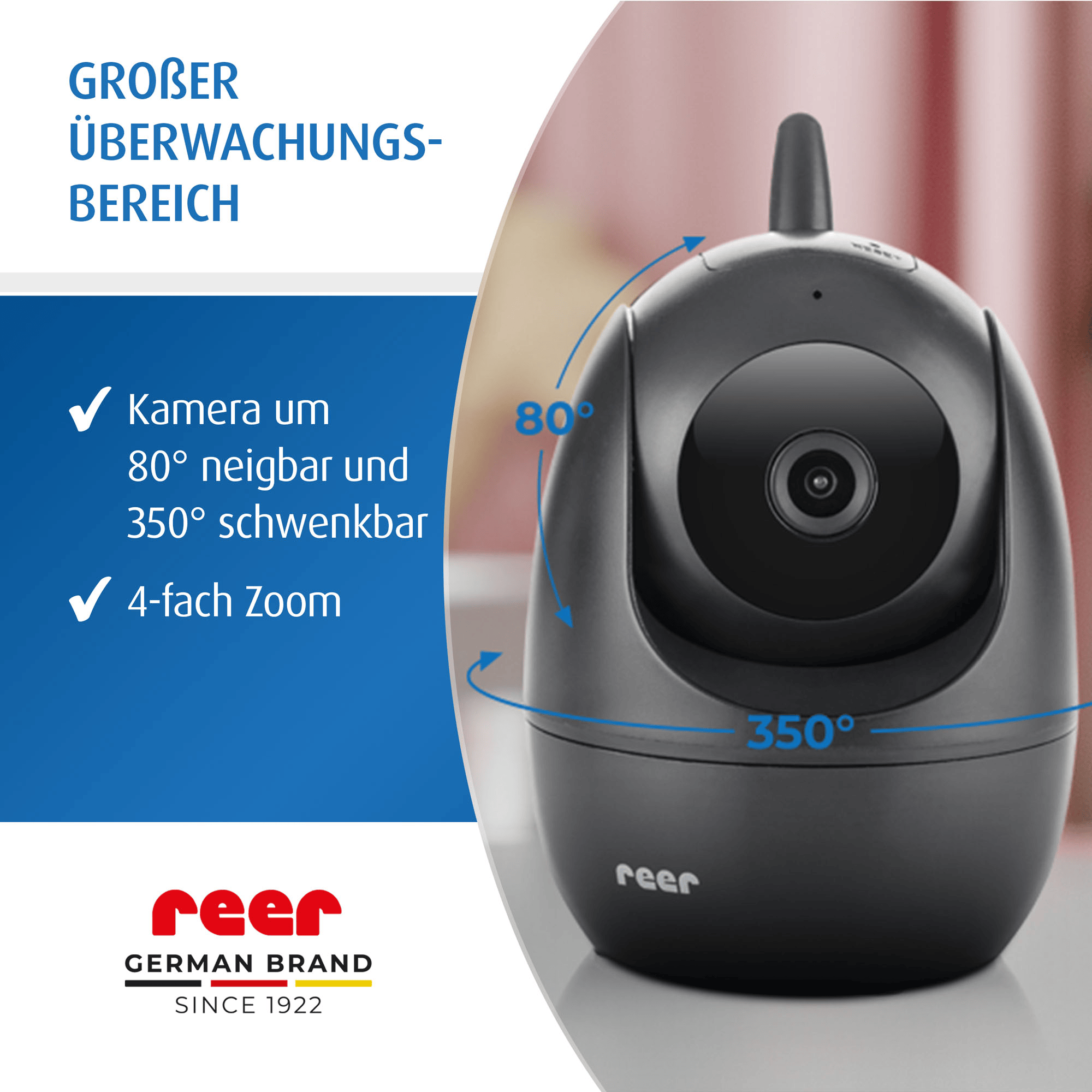 Video Babyphone, reer, Schwarz – Produktansicht