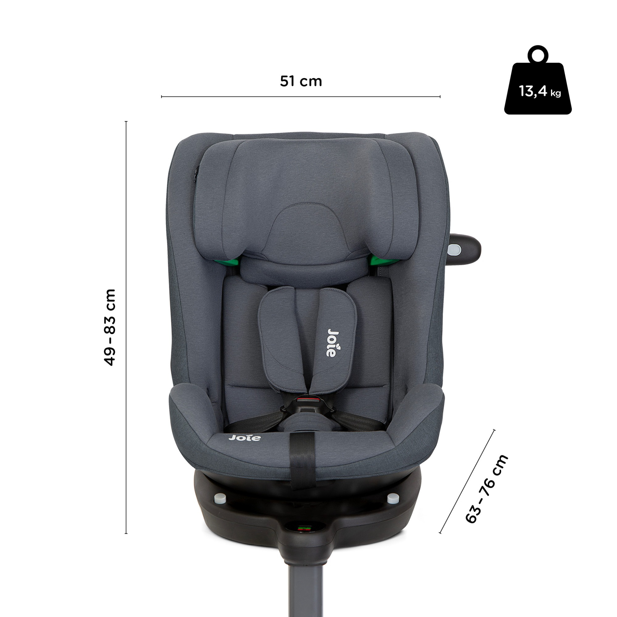 Reboarder 0-18 kg, Gruppe 0+/1, Joie, Schwarz – Produktansicht