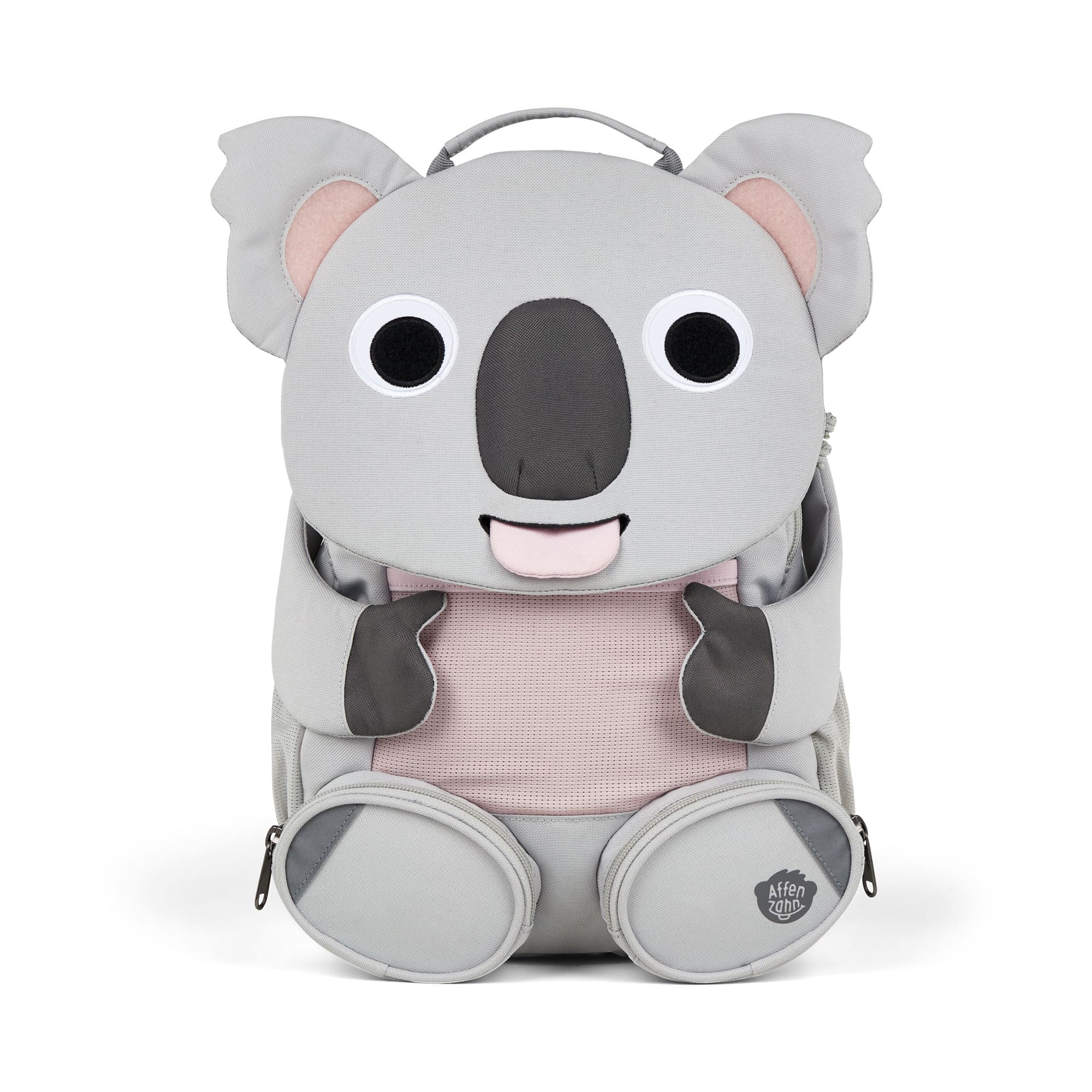 Kinderrucksäcke, Affenzahn, Grau – Besonderheit: höhen- und weitenverstellbarer Brustgurt für eine ideale Anpassung an den Körper