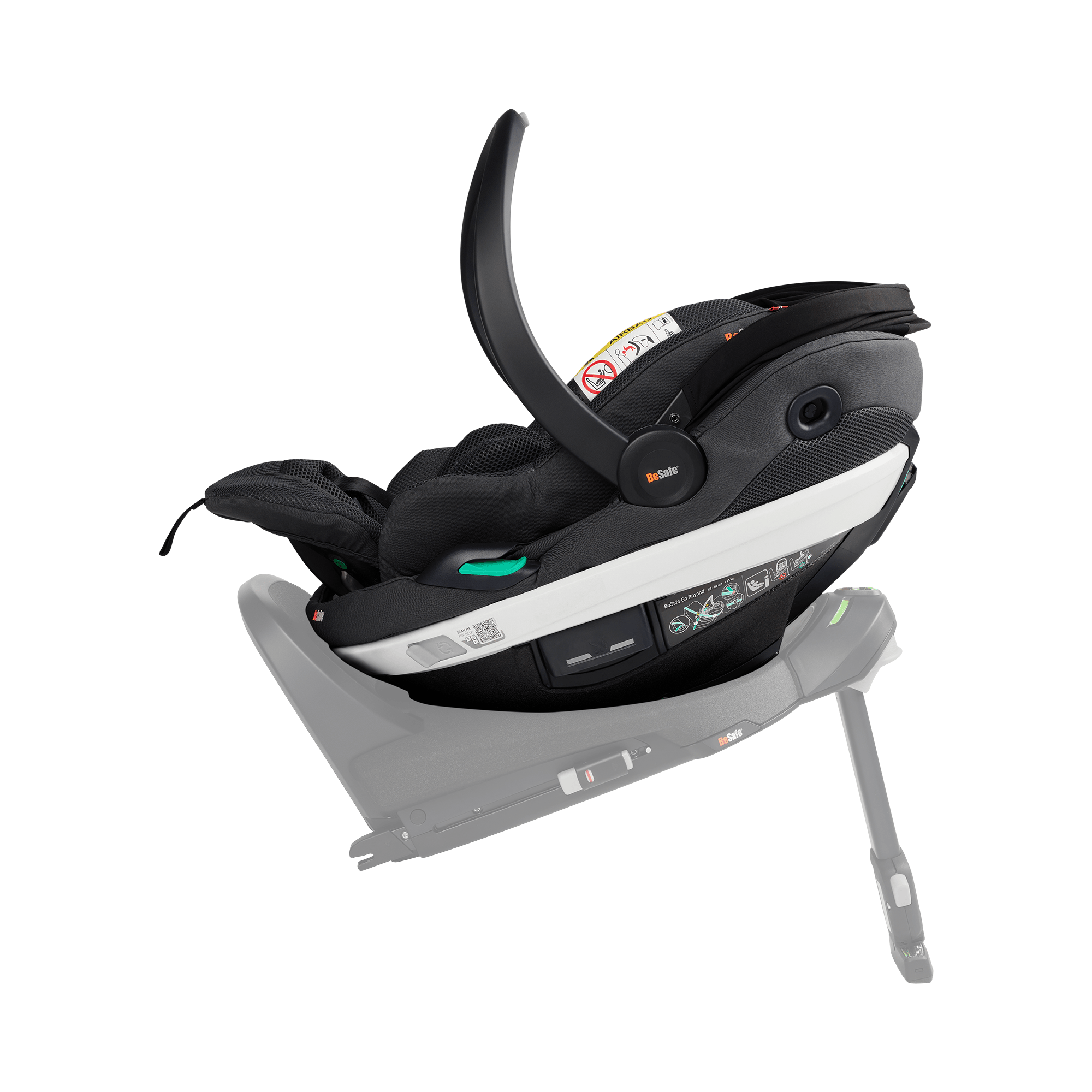 Babyschalen 0-13 kg, Gruppe 0+, BeSafe, Grau – Produktansicht