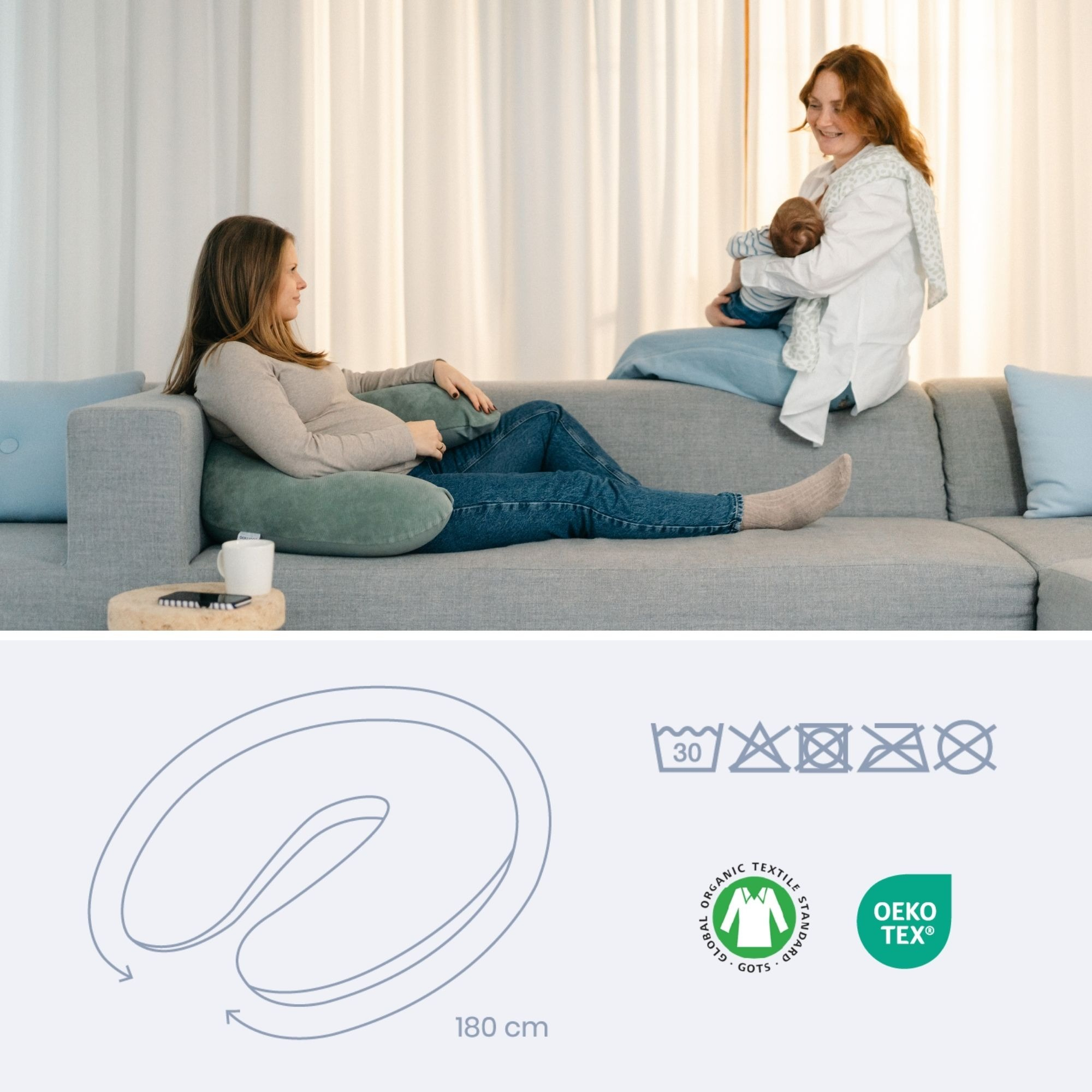 Stillkissen, doomoo, Grün – Produktansicht