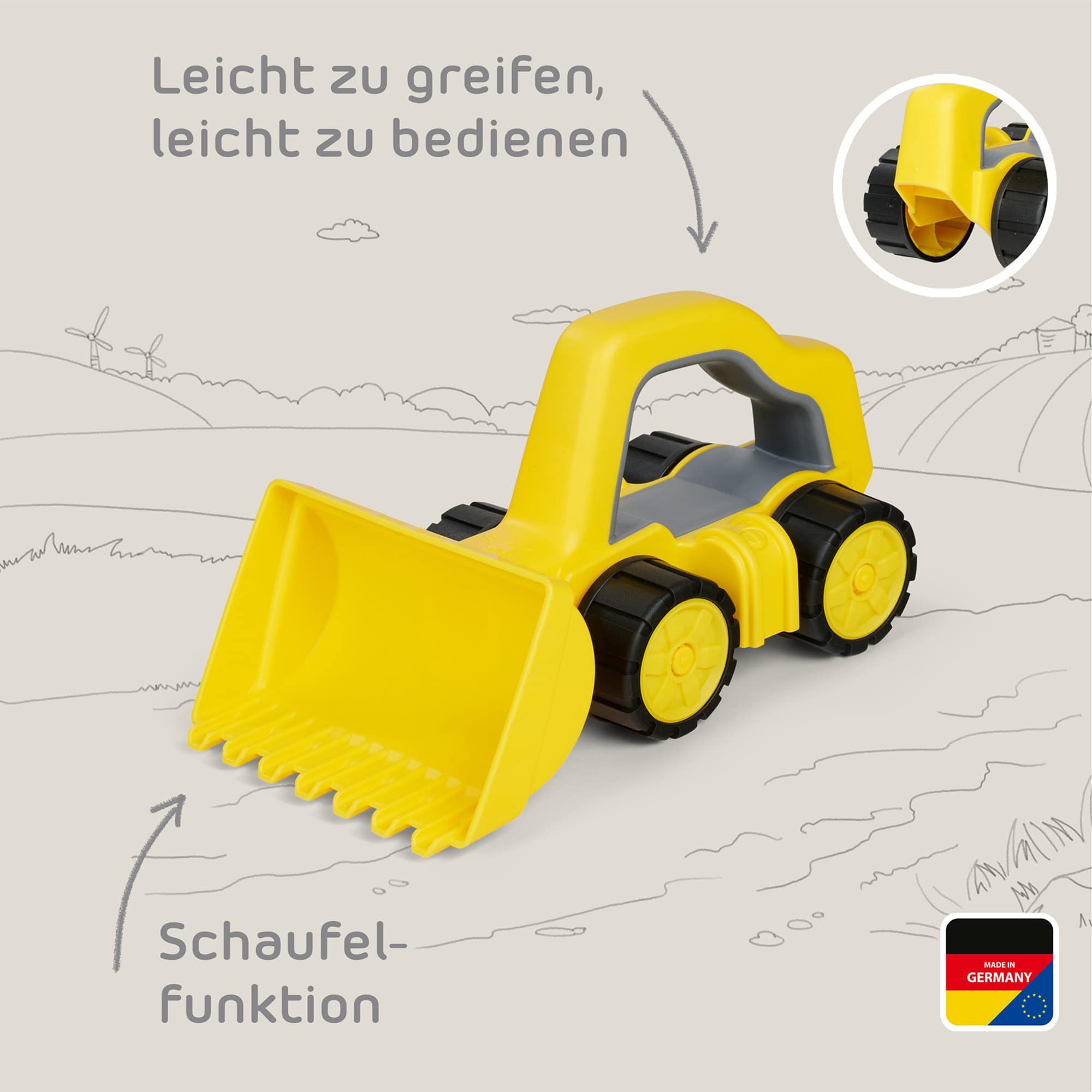 Sandspielzeug, BIG, Gelb – Produktansicht