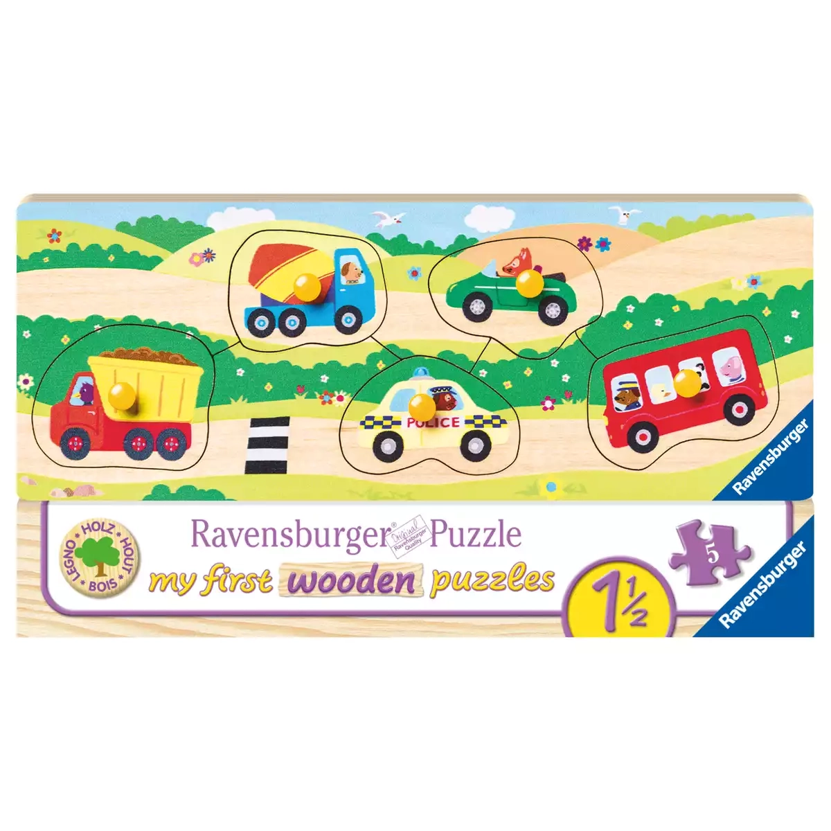 Holzpuzzle, Ravensburger, Mehrfarbig – Produktansicht