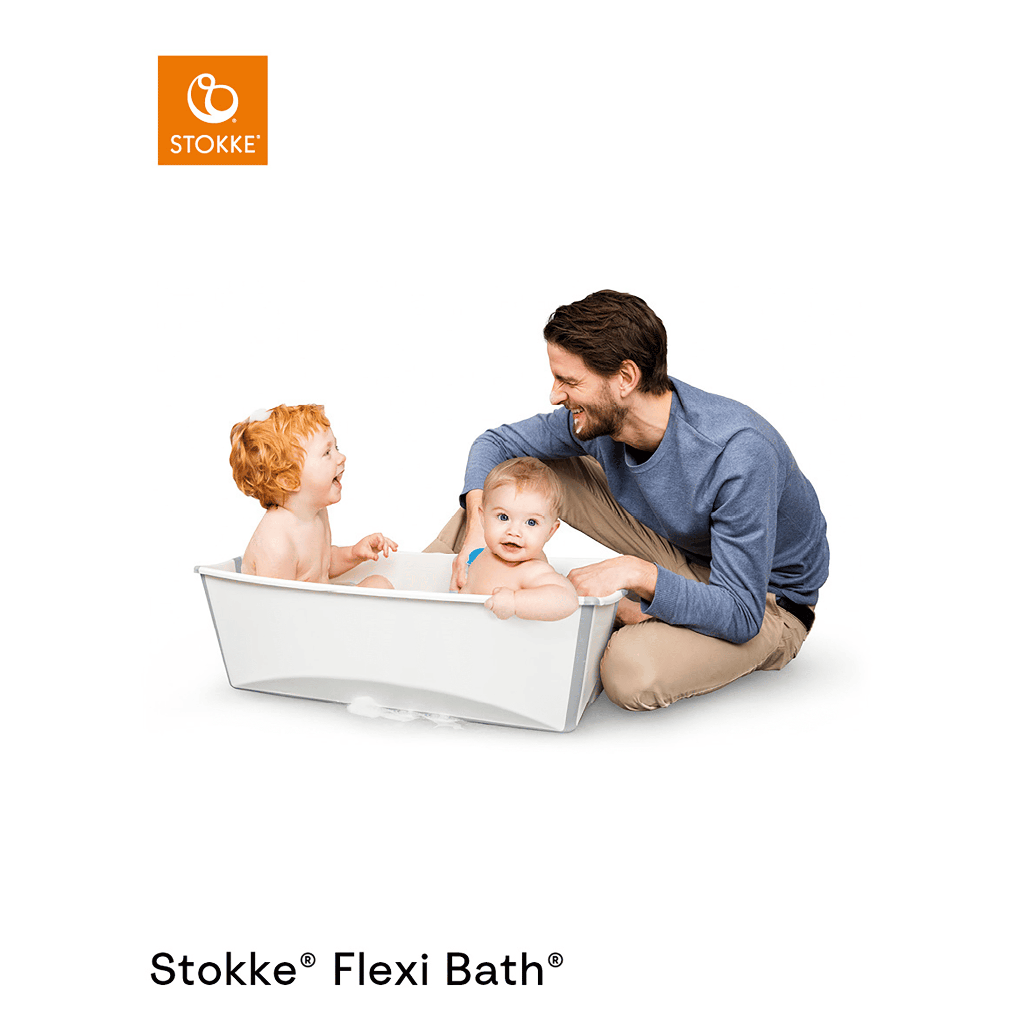 Set Flexi Bath® XL White Grey mit Newborn Support STOKKE Grau 9000000000587 2
