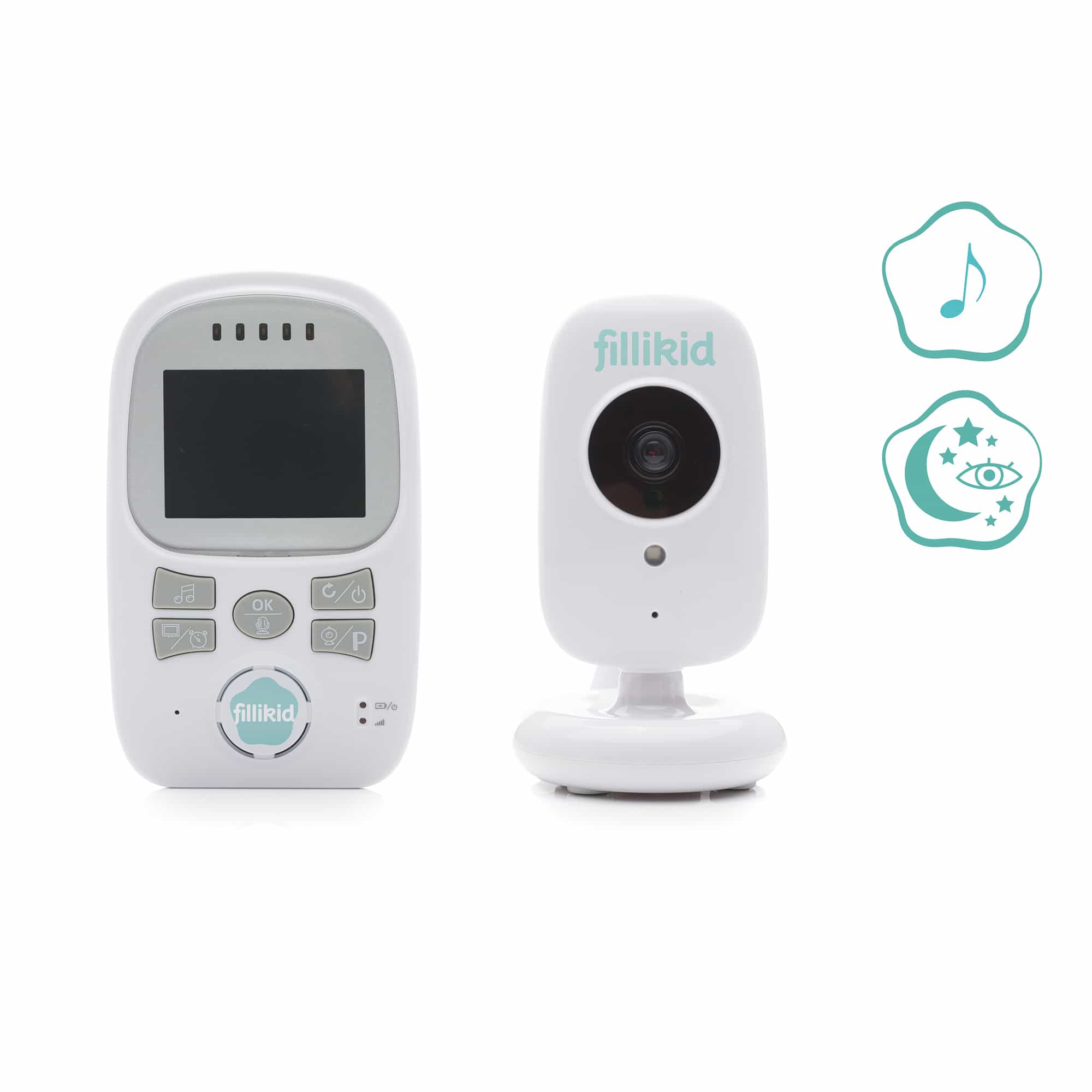 Video Babyphone, fillikid, Weiß – Produktansicht