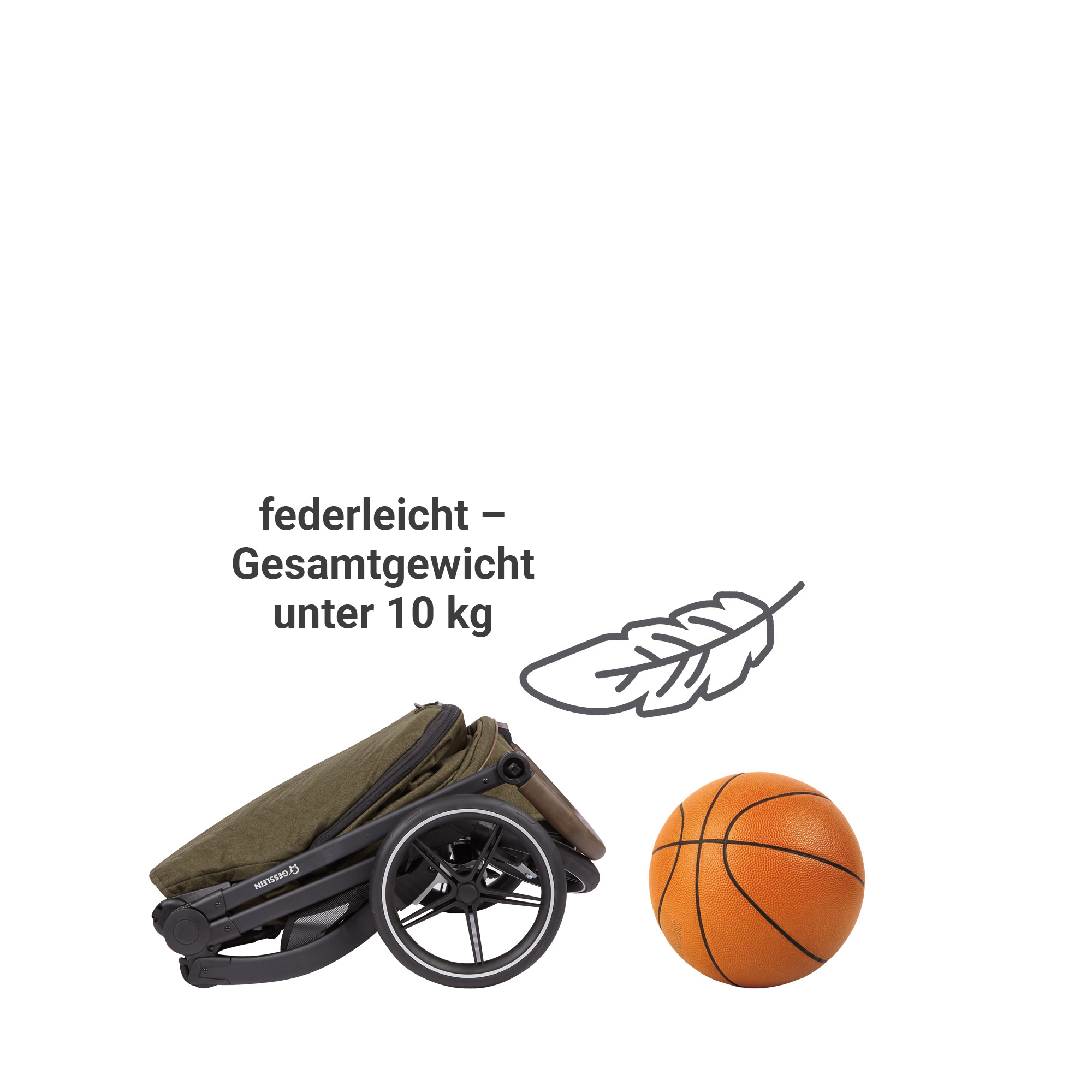 Kombi-Kinderwagen, GESSLEIN, Grün – Produktansicht