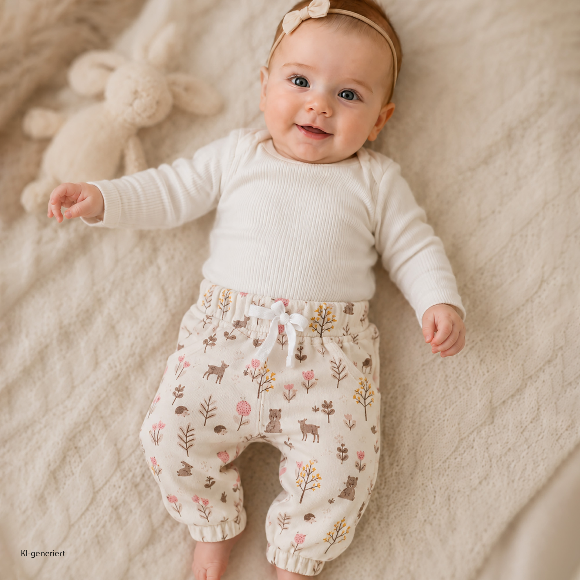 Jogginghosen, LITTLE, Weiß – Produktansicht