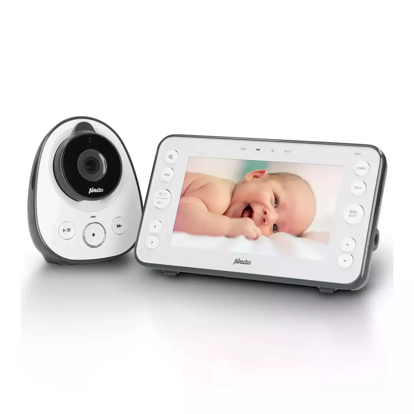 Video Babyphone DVM-150 Alecto baby Weiß Anthrazit 2000577210008 1