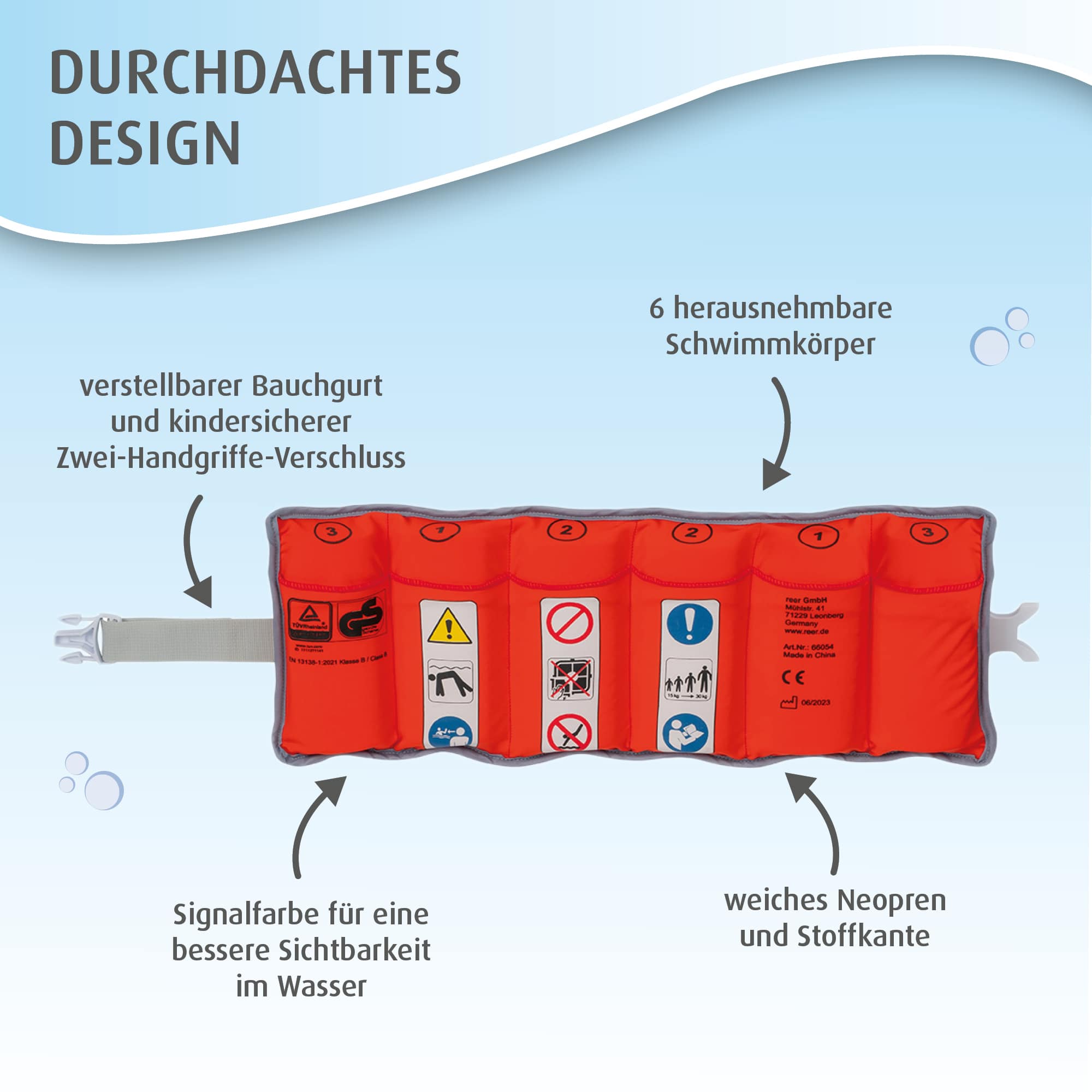 Schwimmflügel & Schwimmhilfen, reer, Rot – Produktansicht