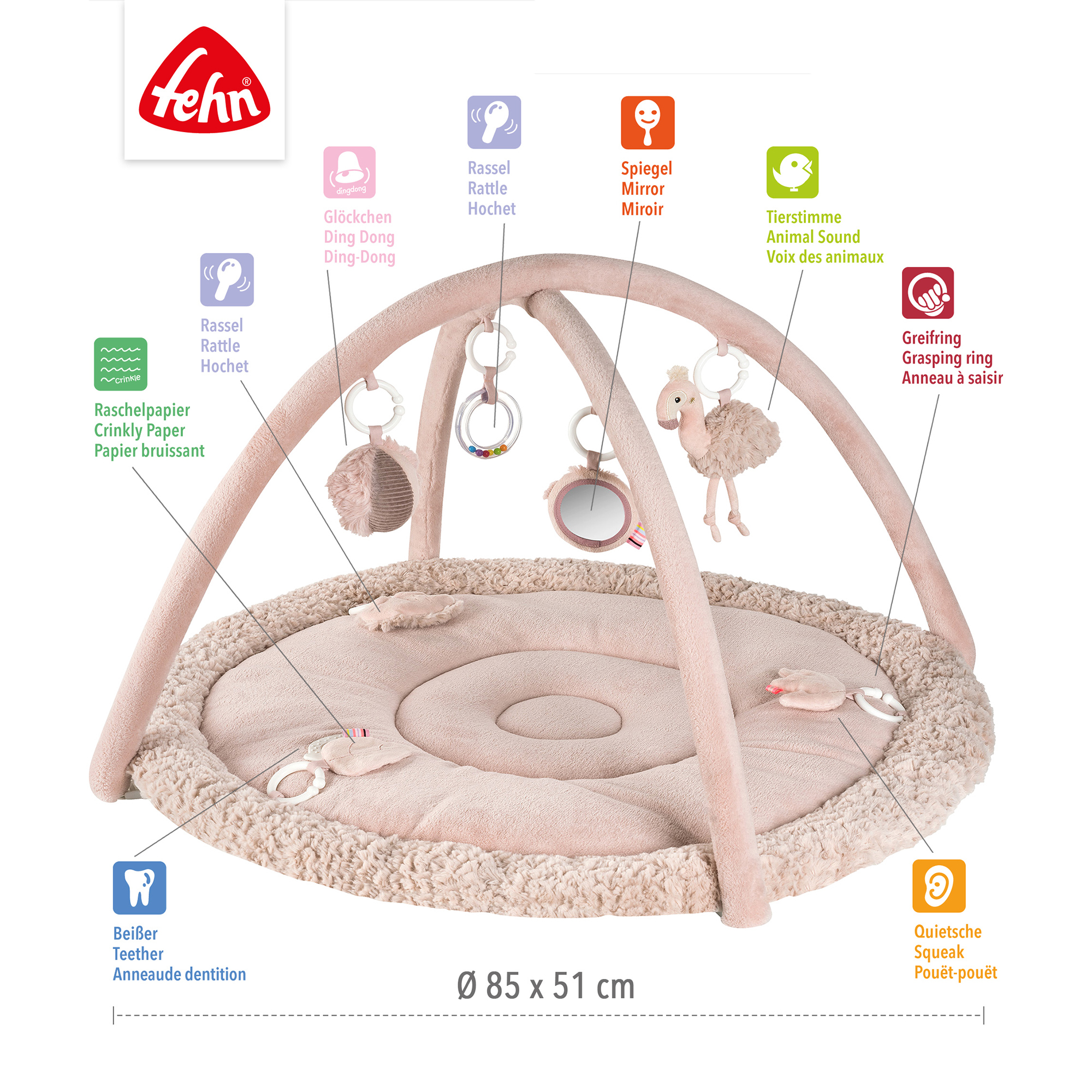 Spielbögen, fehn, Pink – Produktansicht