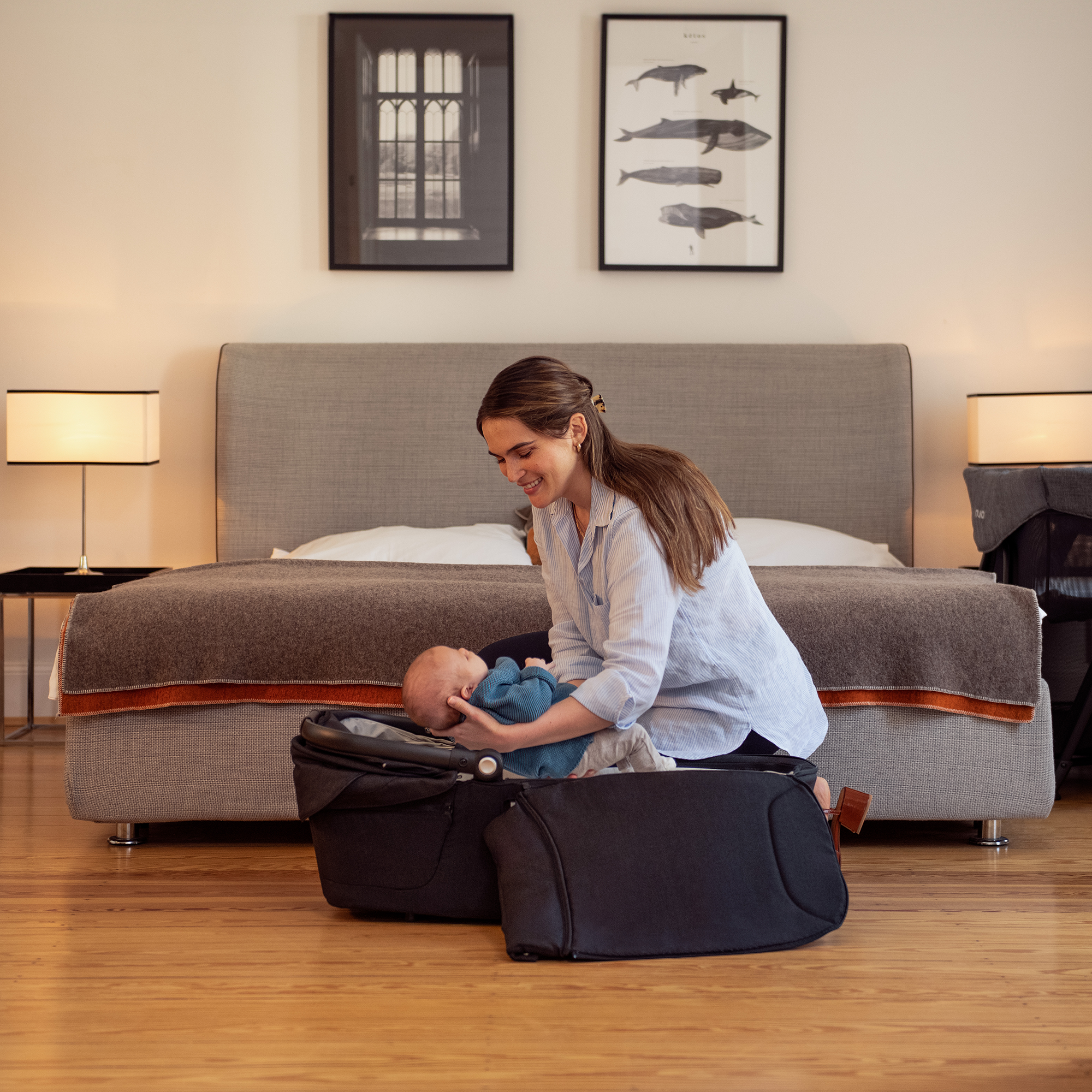 Kombi-Kinderwagen, nuna, Schwarz – Produktansicht