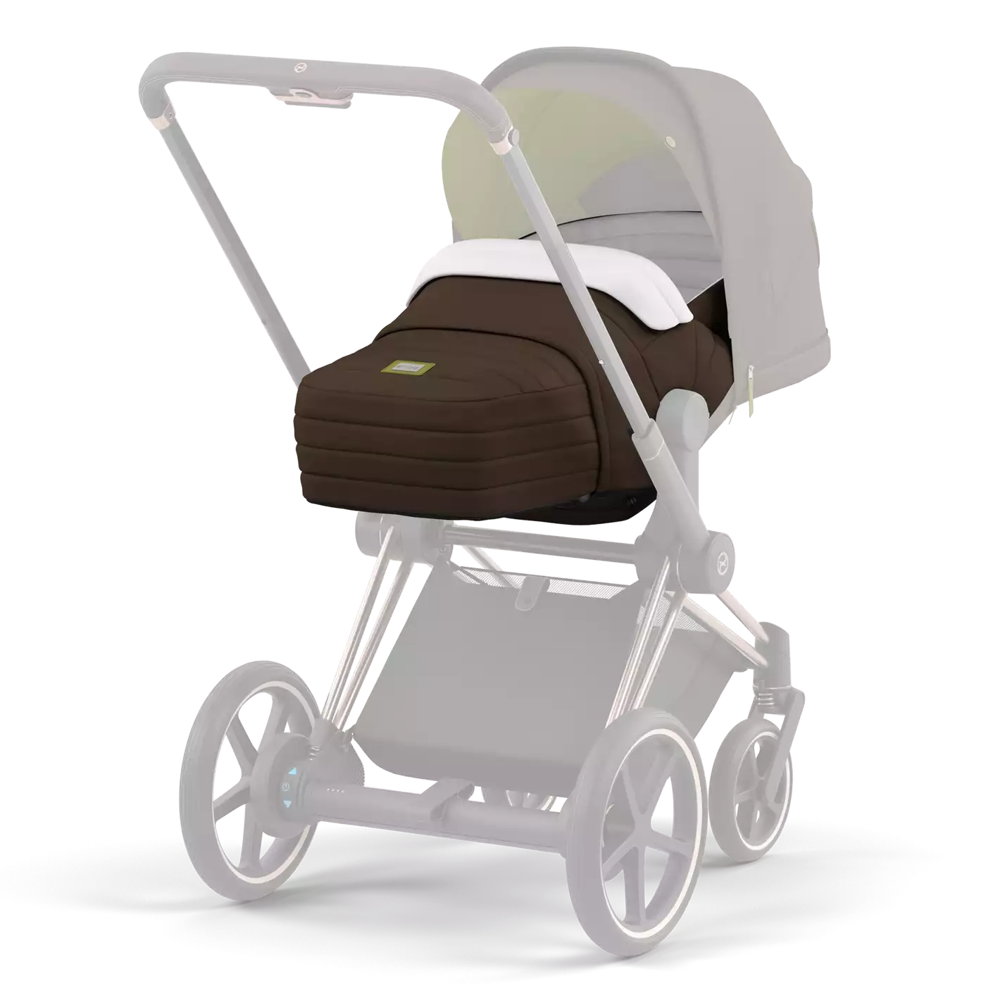 Softtragetaschen, cybex PLATINUM, Grün – Besonderheit: 2in1 Aufsatz für Priam, e-Priam oder Mios Kinderwagen von Cybex