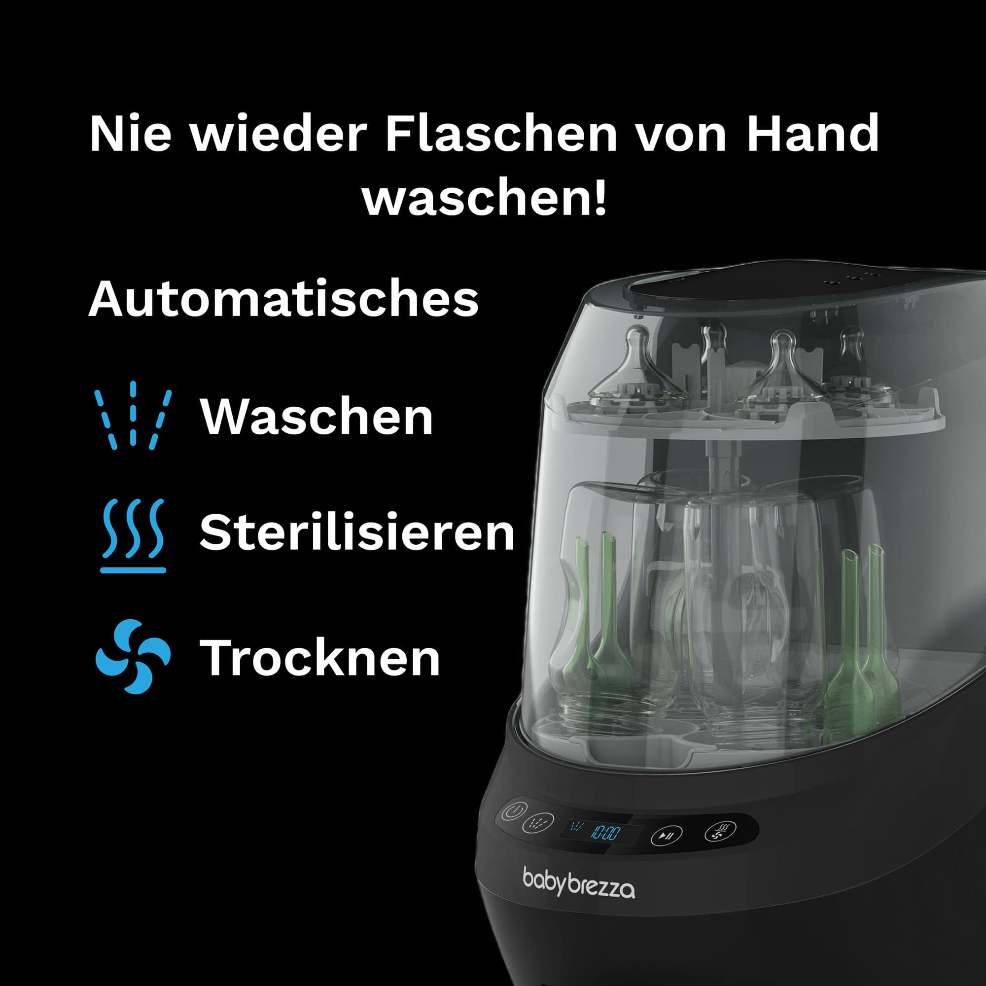 Vaporisatoren, babybrezza, Schwarz – Produktansicht