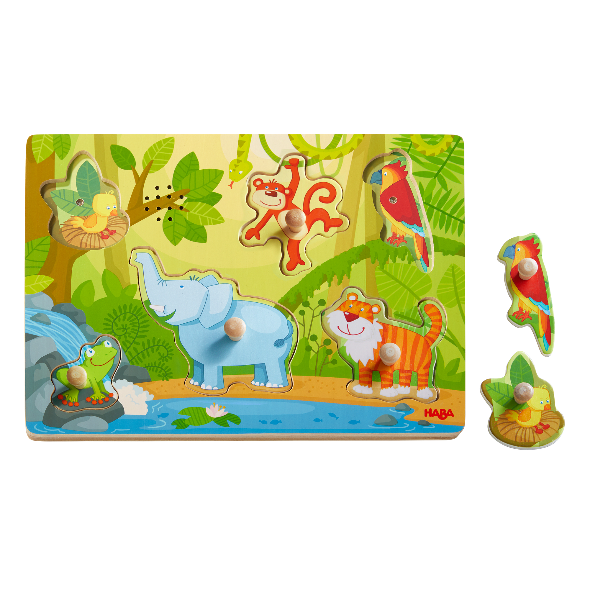 Holzpuzzle, HABA, Mehrfarbig – Produktansicht