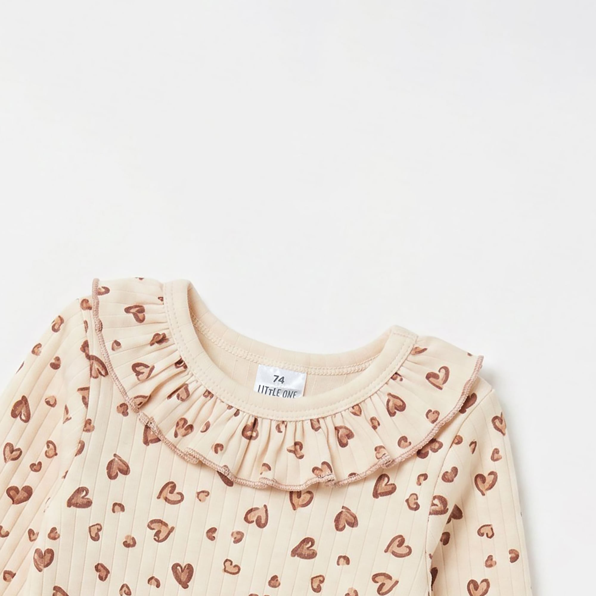 Langarmbodys, LITTLE ONE, Beige – Produktansicht
