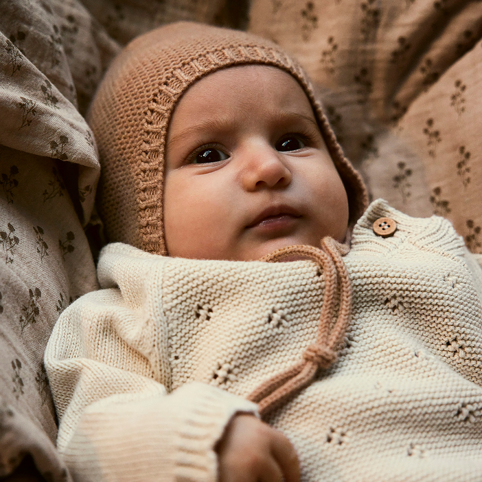 Sweat-, Fleece- & Strickjacken, Lil' Atelier, Beige – Besonderheit: aus 100% Baumwolle