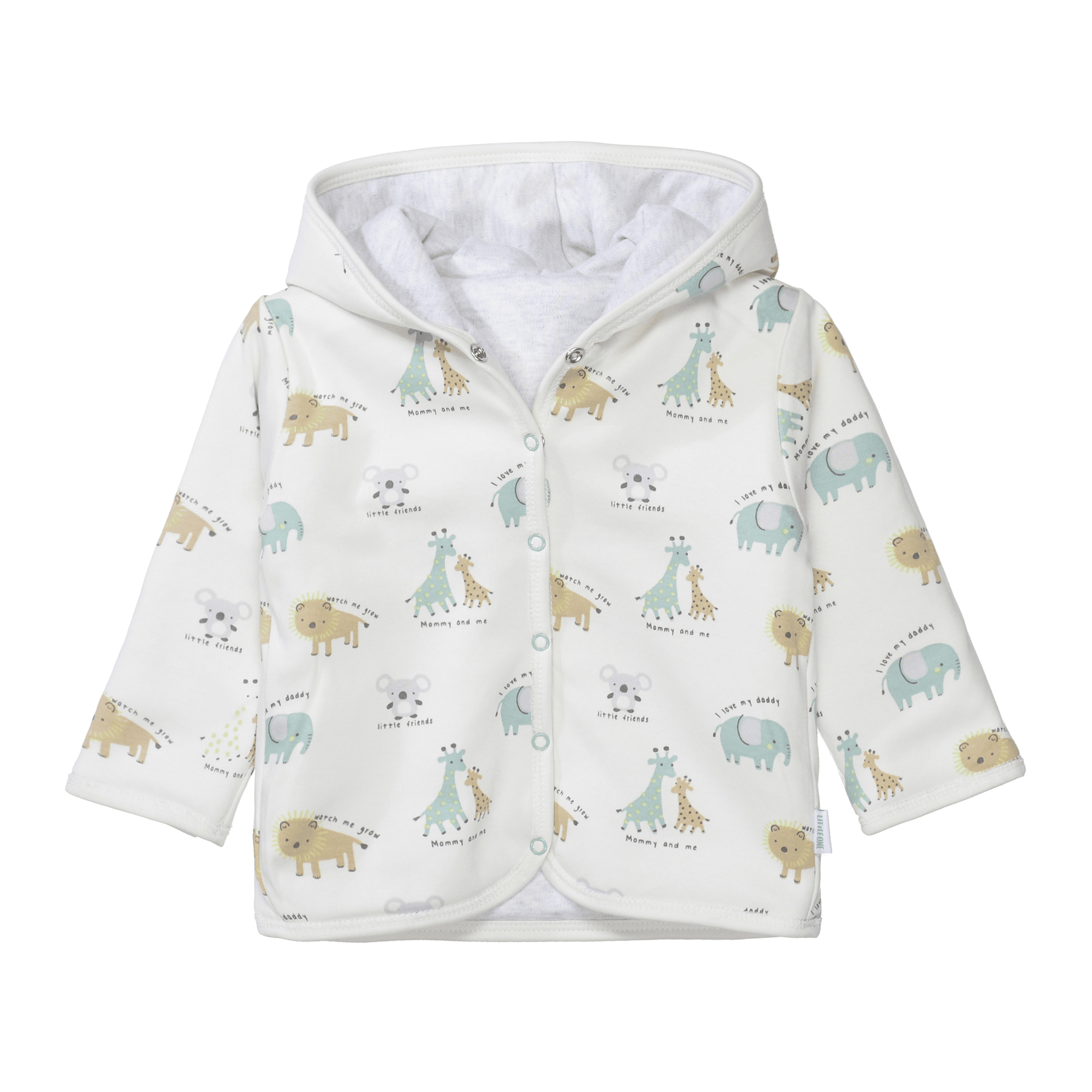 Wendejacken, LITTLE ONE, Grau – Besonderheit: aus 100% Baumwolle