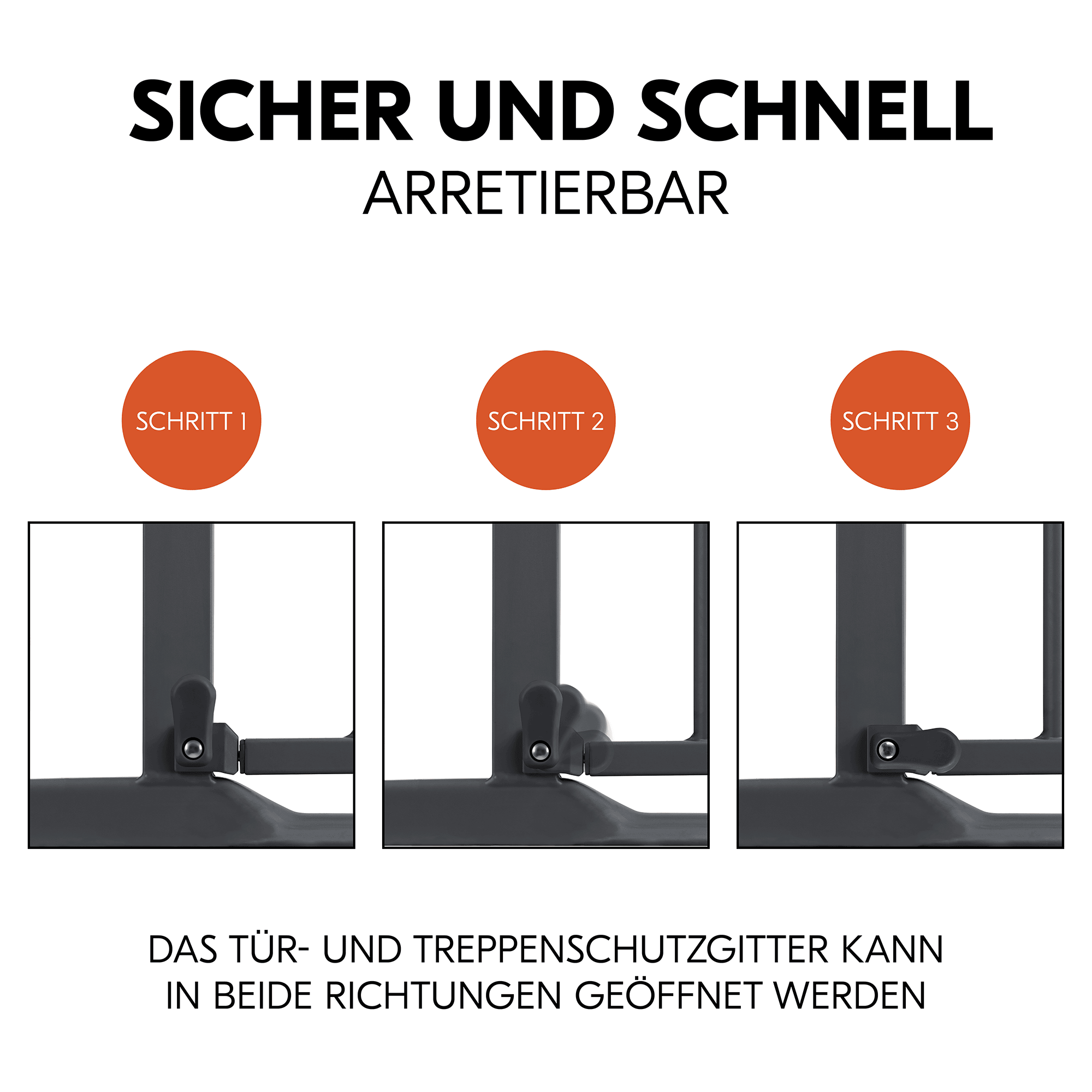 Tür- & Treppenschutzgitter, hauck, Grau – Produktansicht