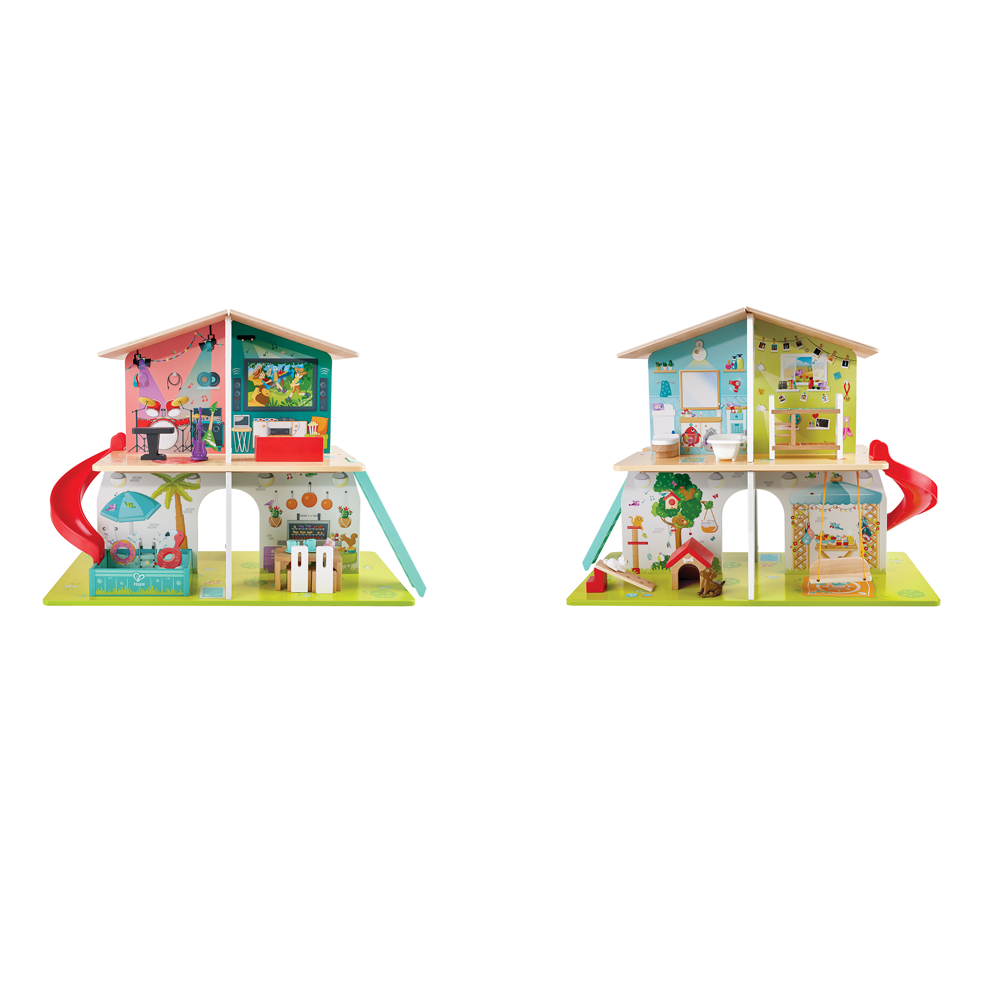 Puppen & Puppenwagen, Hape, Mehrfarbig – Produktansicht