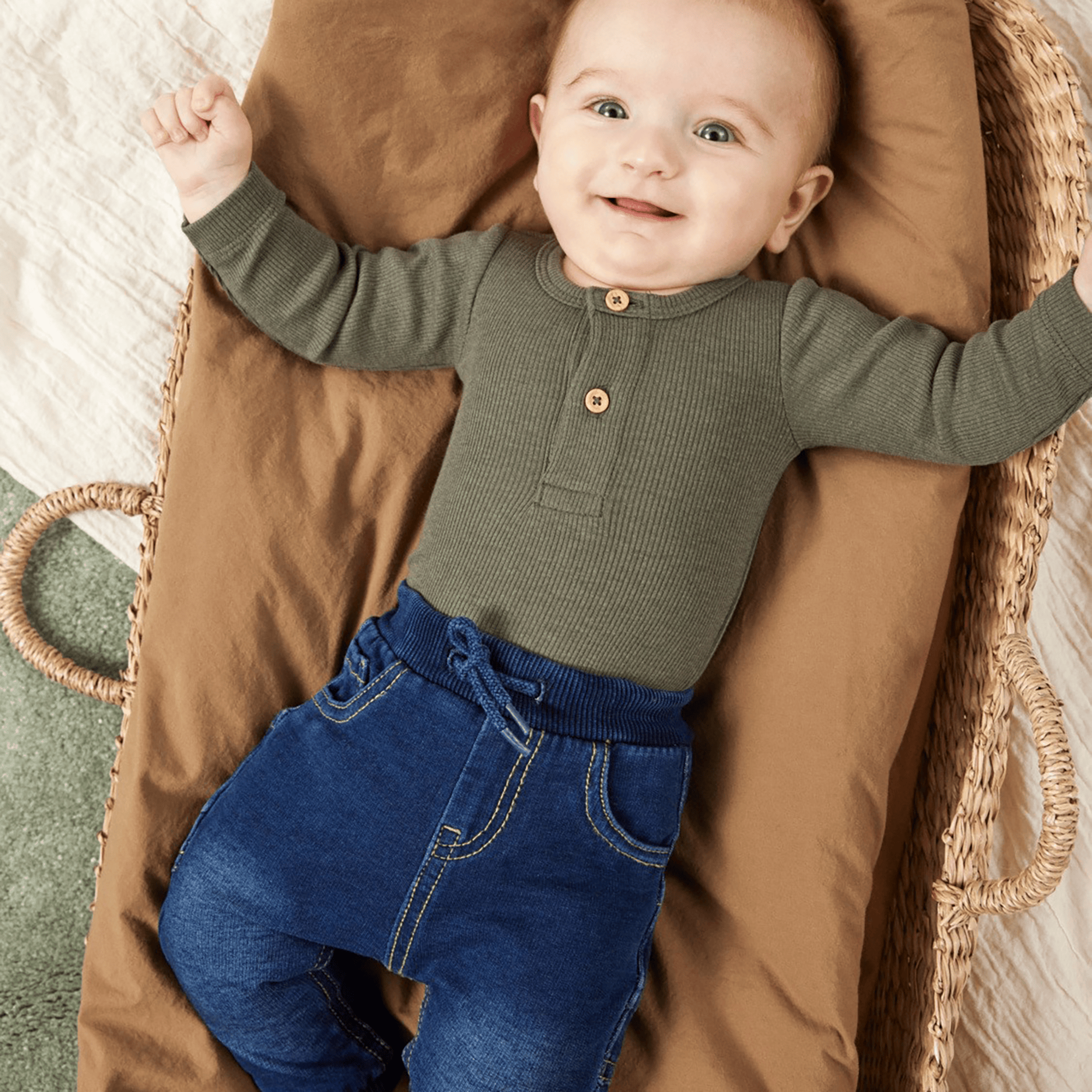 Lange Hosen, name it, Blau – Besonderheit: elastischer und verstellbarer Bund