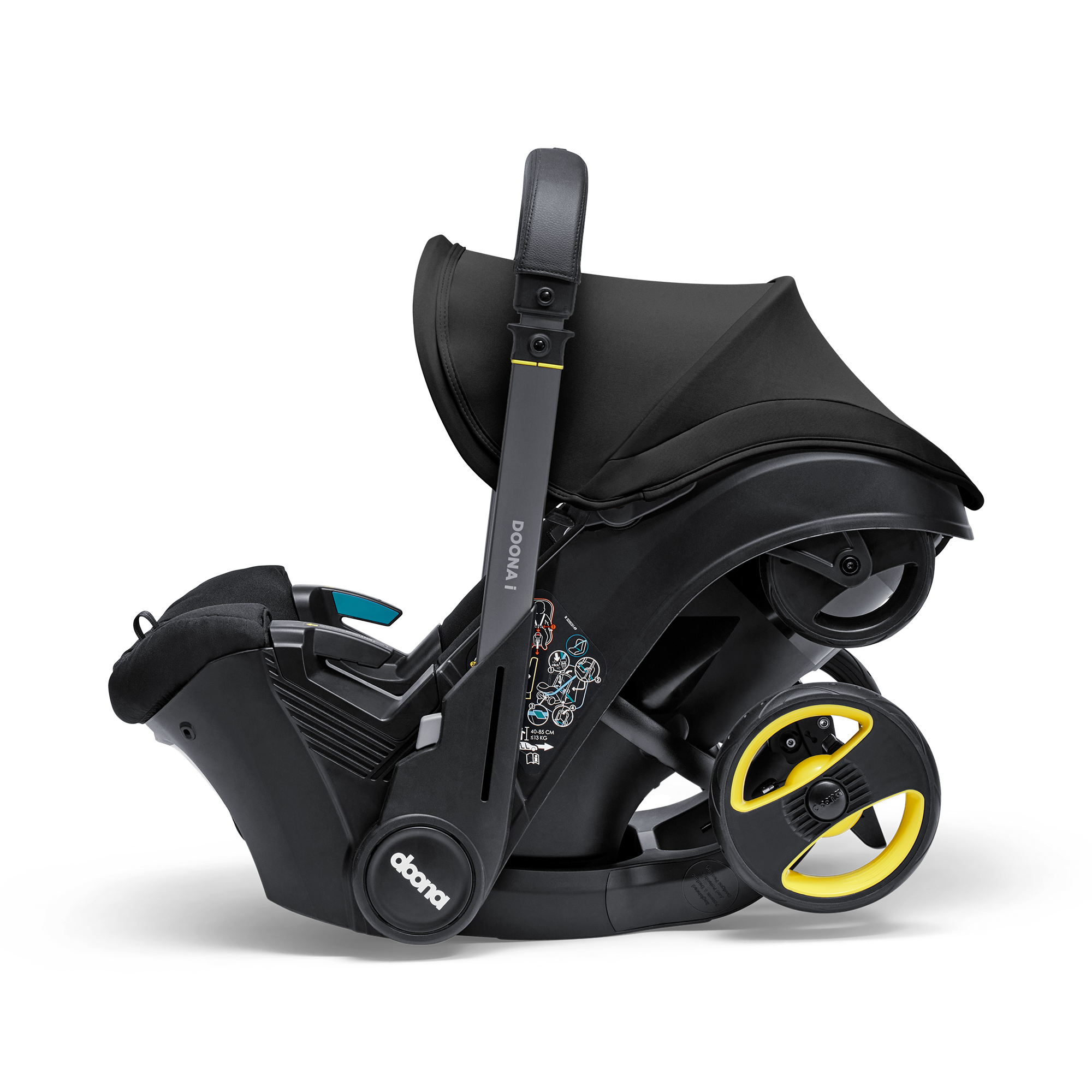 Babyschalen 0-13 kg, Gruppe 0+, doona, Schwarz – Produktansicht