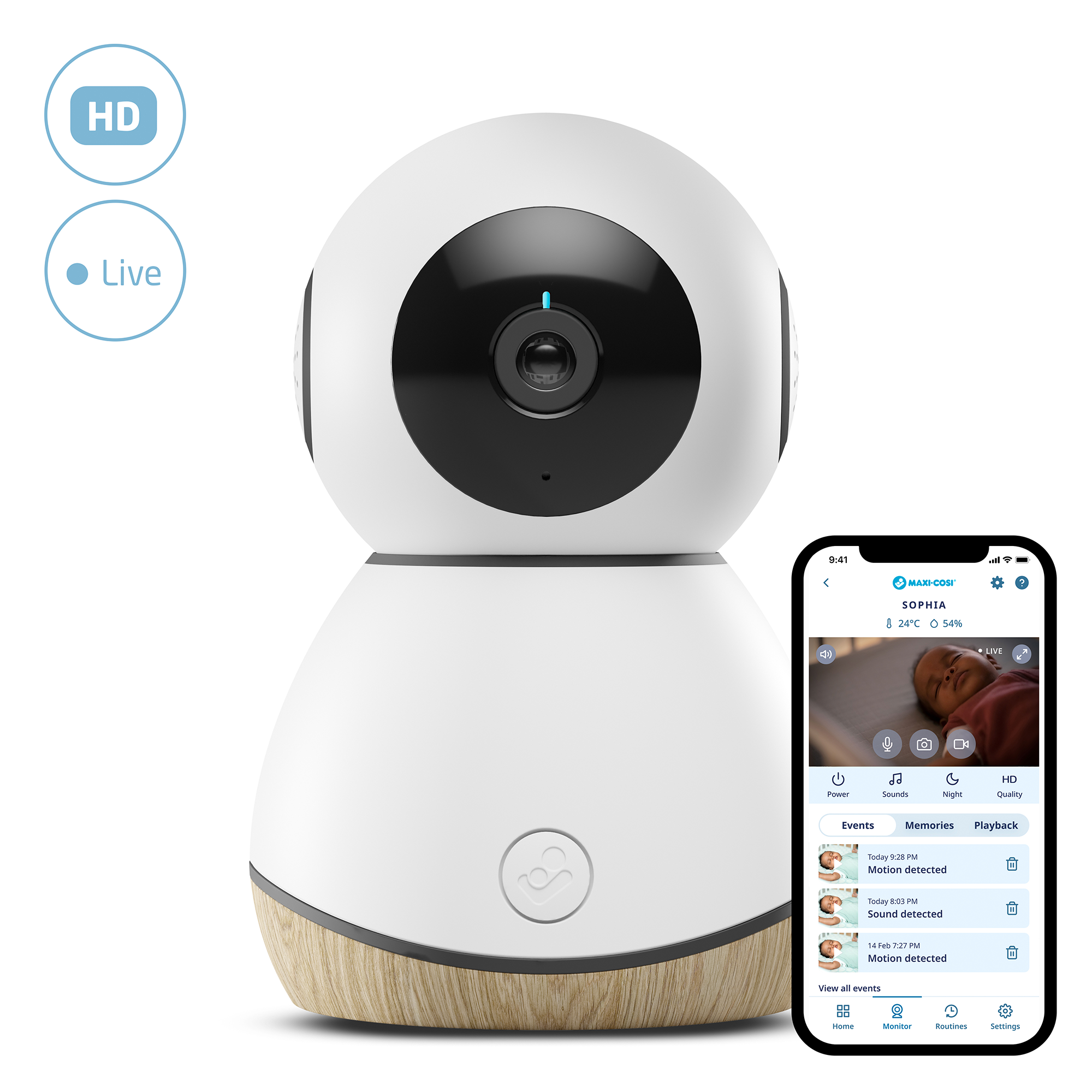 Video Babyphone, MAXI-COSI, Weiß – Produktansicht