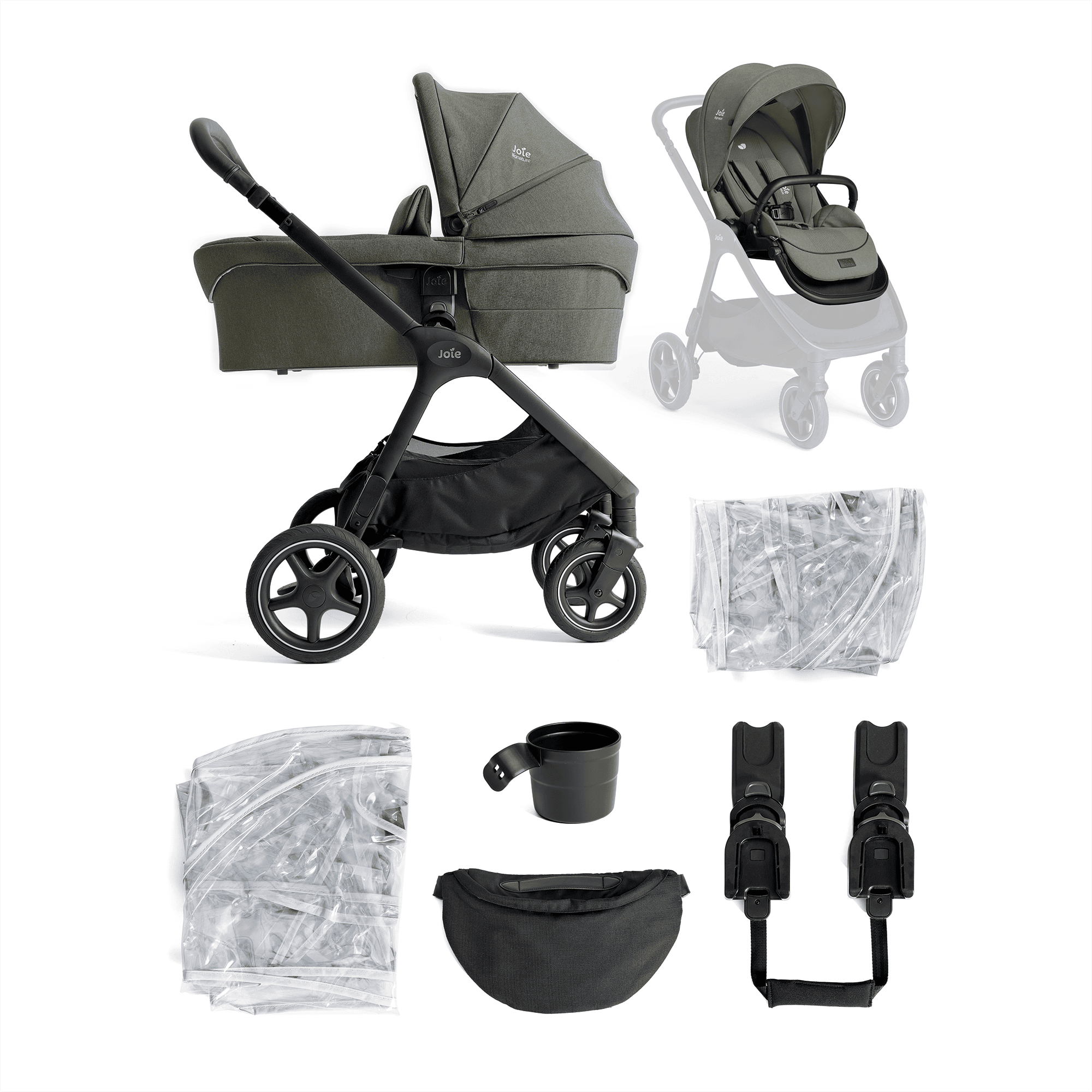 Kombi-Kinderwagen, Joie signature, Grün – Produktansicht