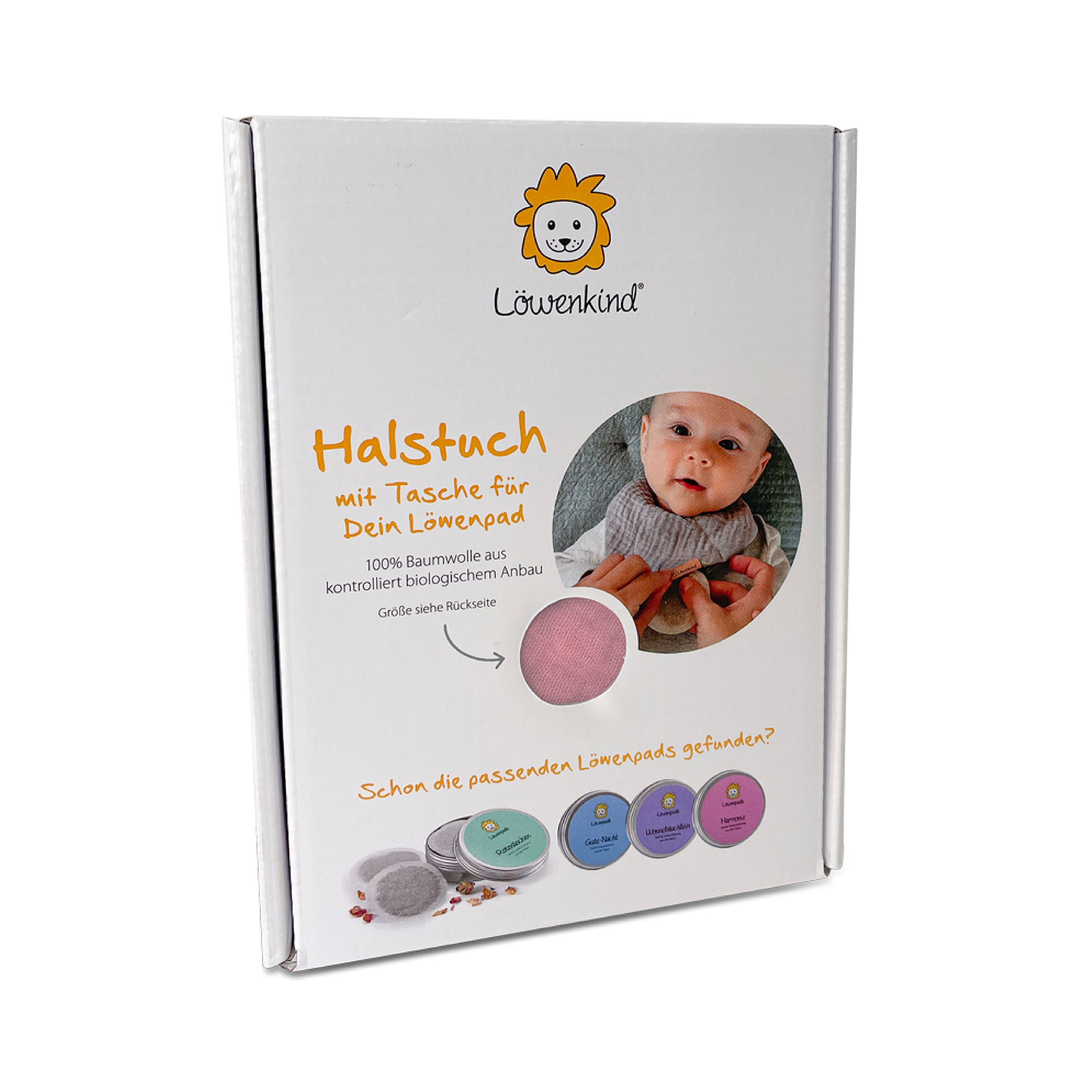 Dreieckstücher & Halstücher, Löwenkind, Pink – Produktansicht