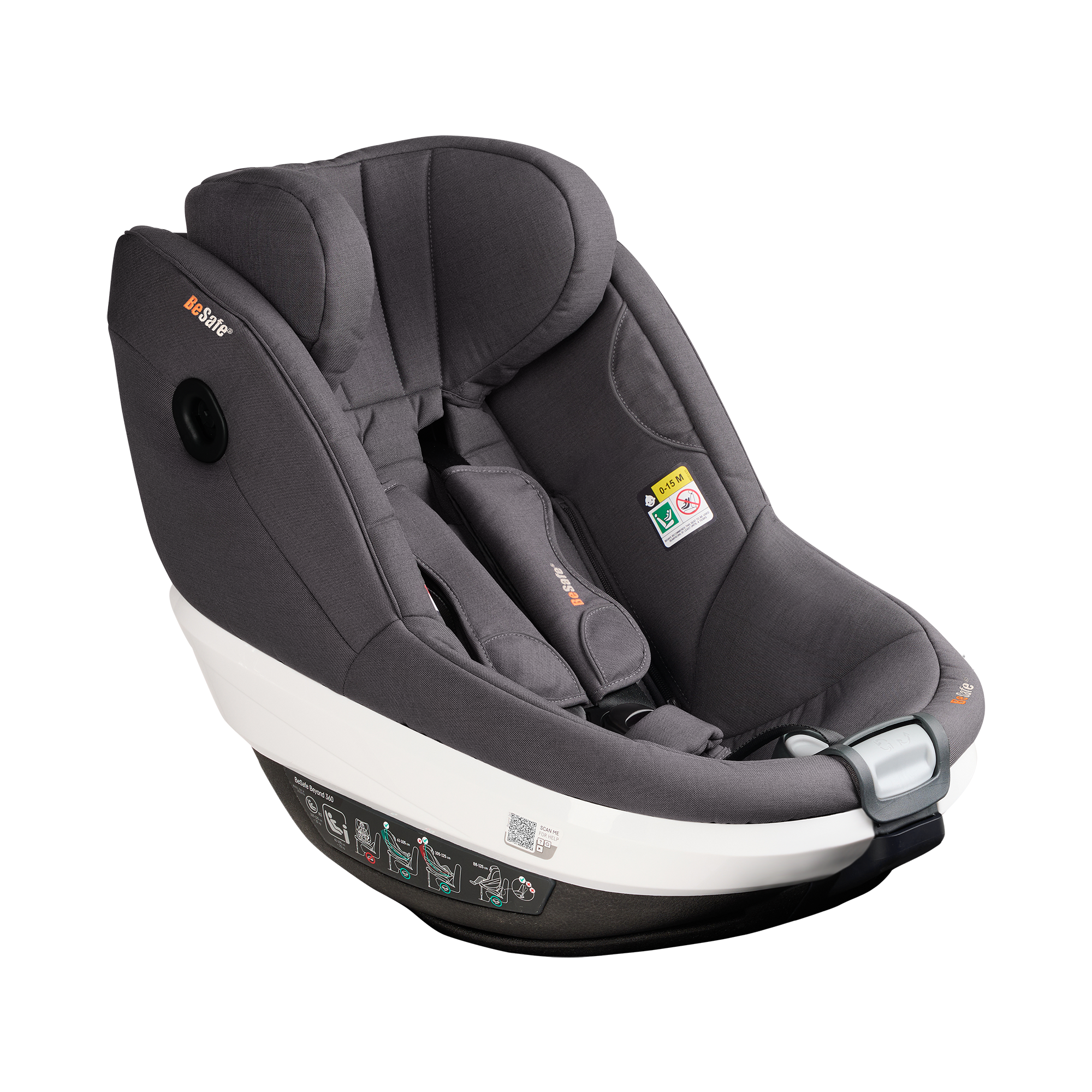 Kindersitze 9-18 kg, Gruppe 1, BeSafe, Grau – Besonderheit: mit 360-Grad-Drehung für vorwärts- und rückwärtsgerichtetes Fahren