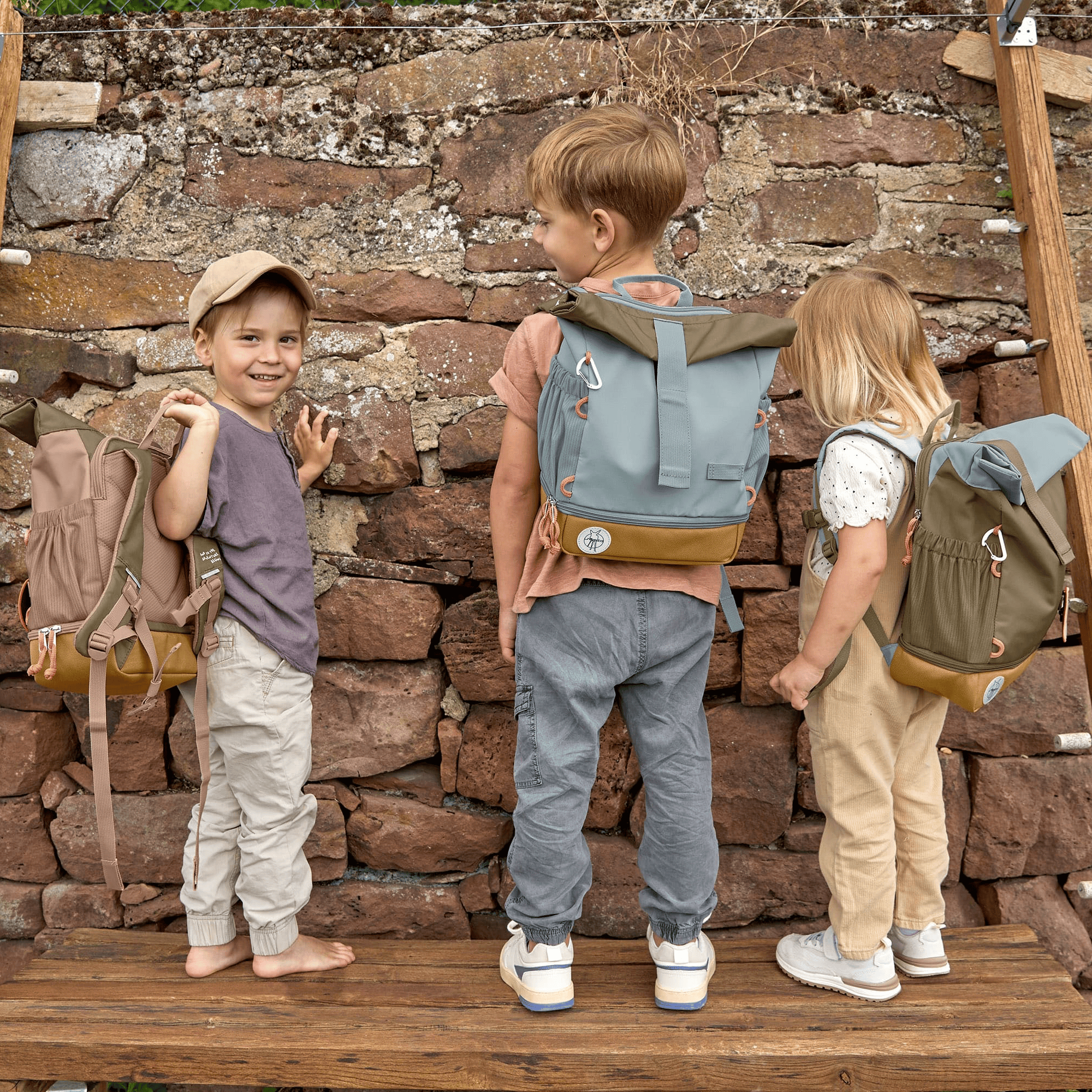 Kinderrucksäcke, LÄSSIG, Braun – Produktansicht