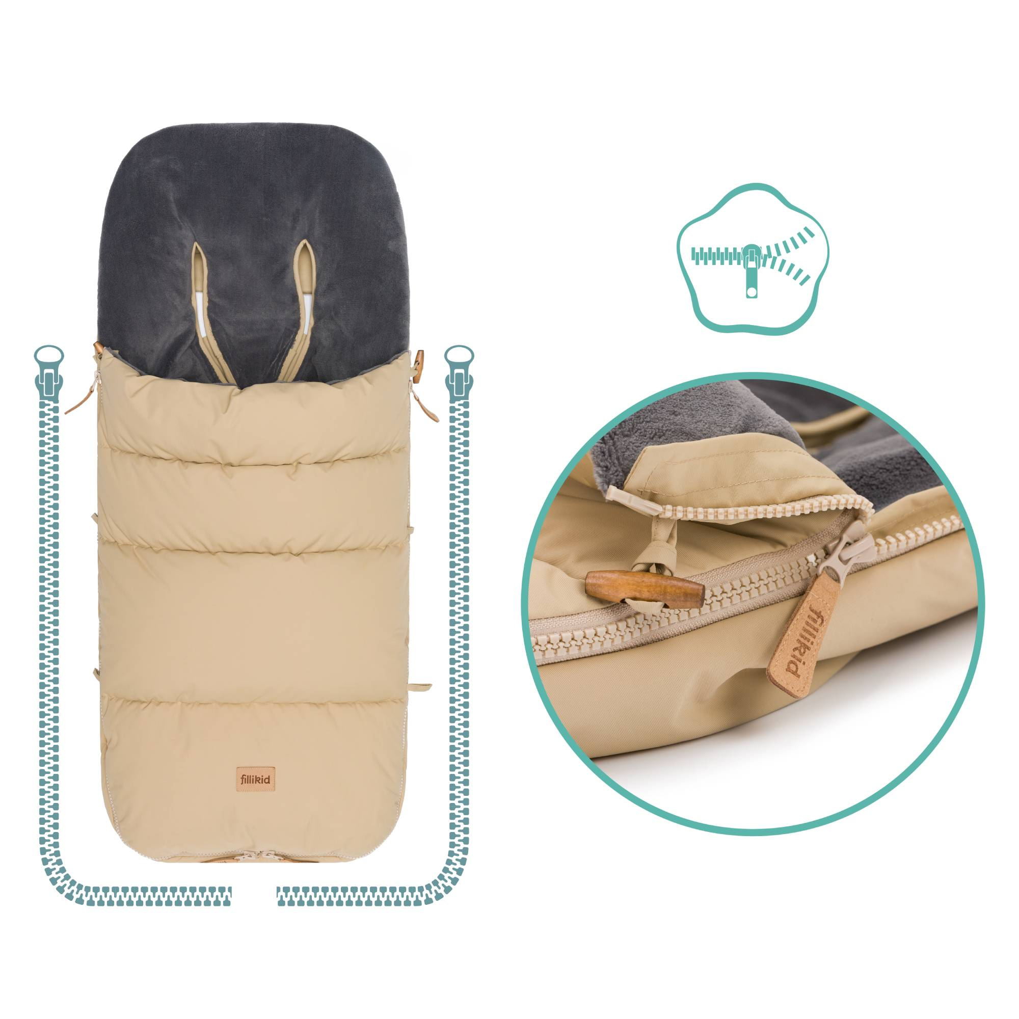 Fußsäcke & Decken, LITTLE ONE, Beige – Produktansicht